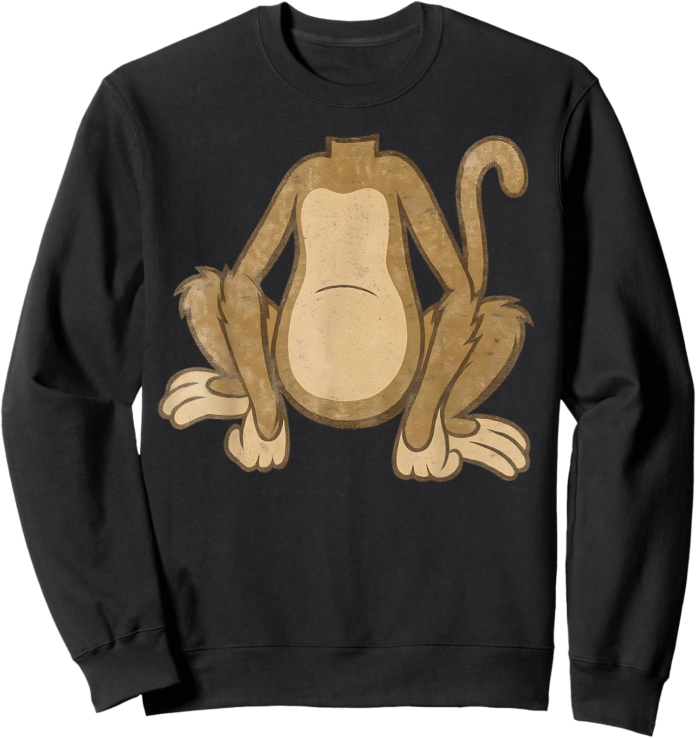 Funny Monkey Costume Design for Animal Lovers and Kids Sweatshirt - Sweatshirt | Black