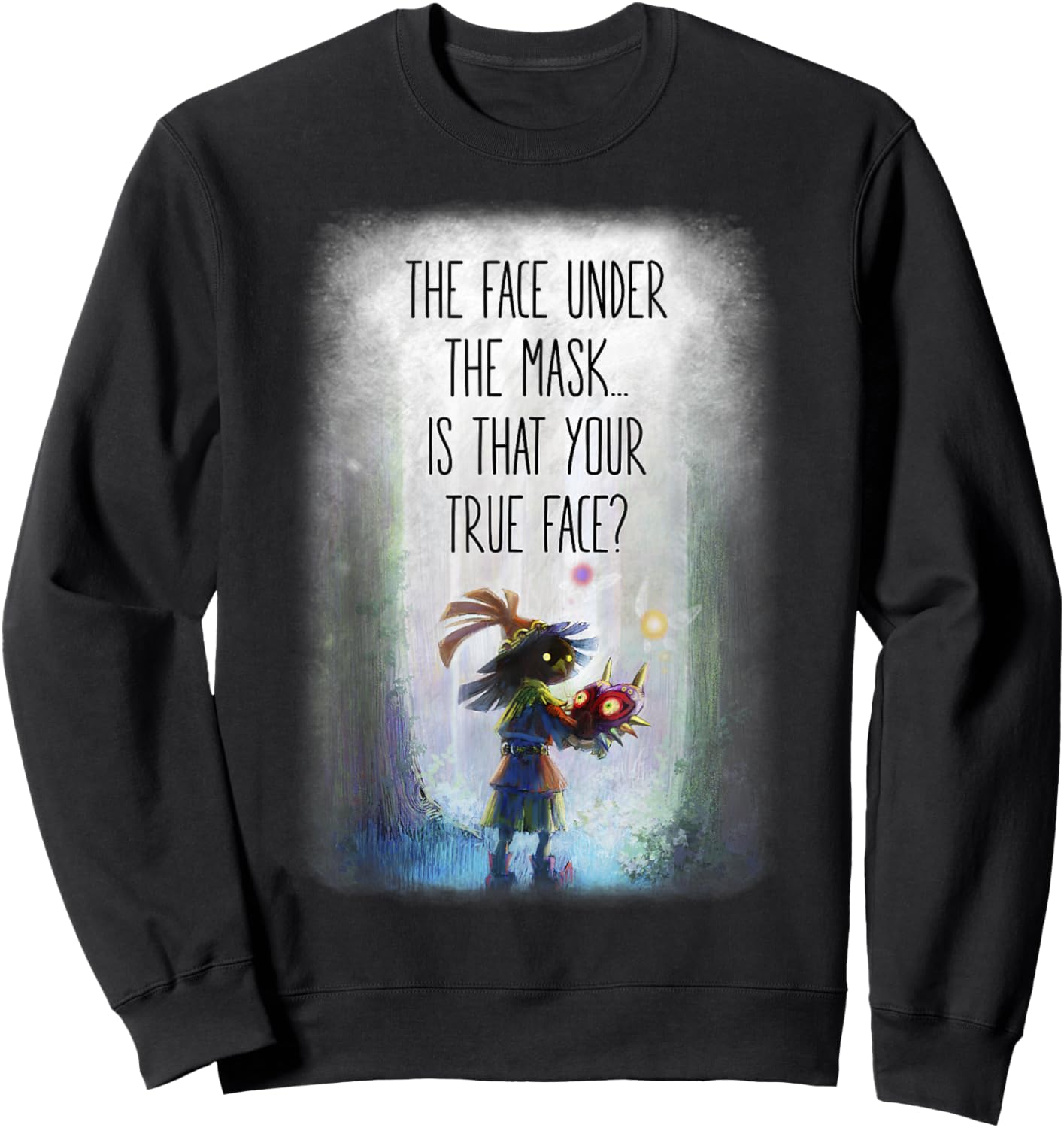 The Legend of Zelda Majora's Mask is That Your True Face Sweatshirt - Sweatshirt | Black