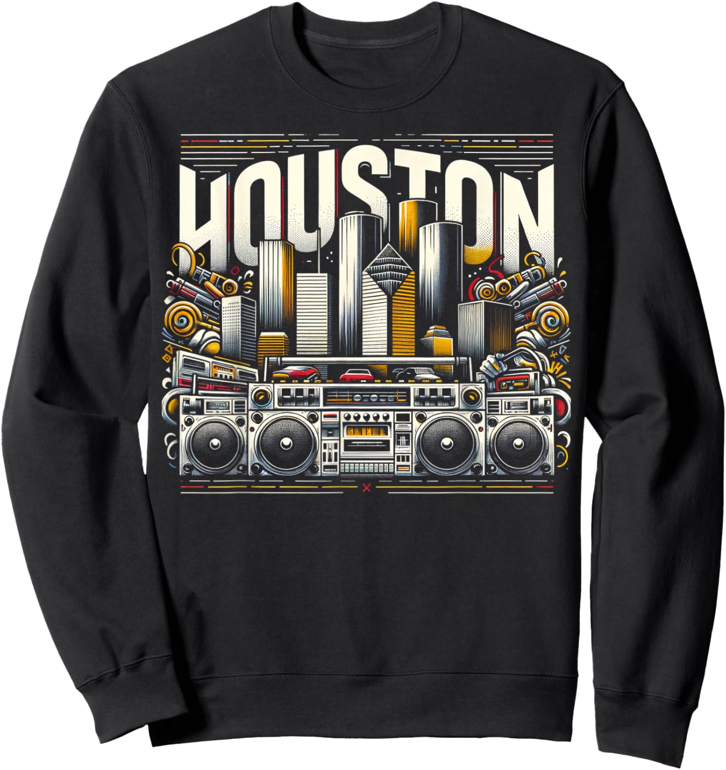 Houston Shirt | Cool | Men Women S - 6XL Sweatshirt - Sweatshirt | Black