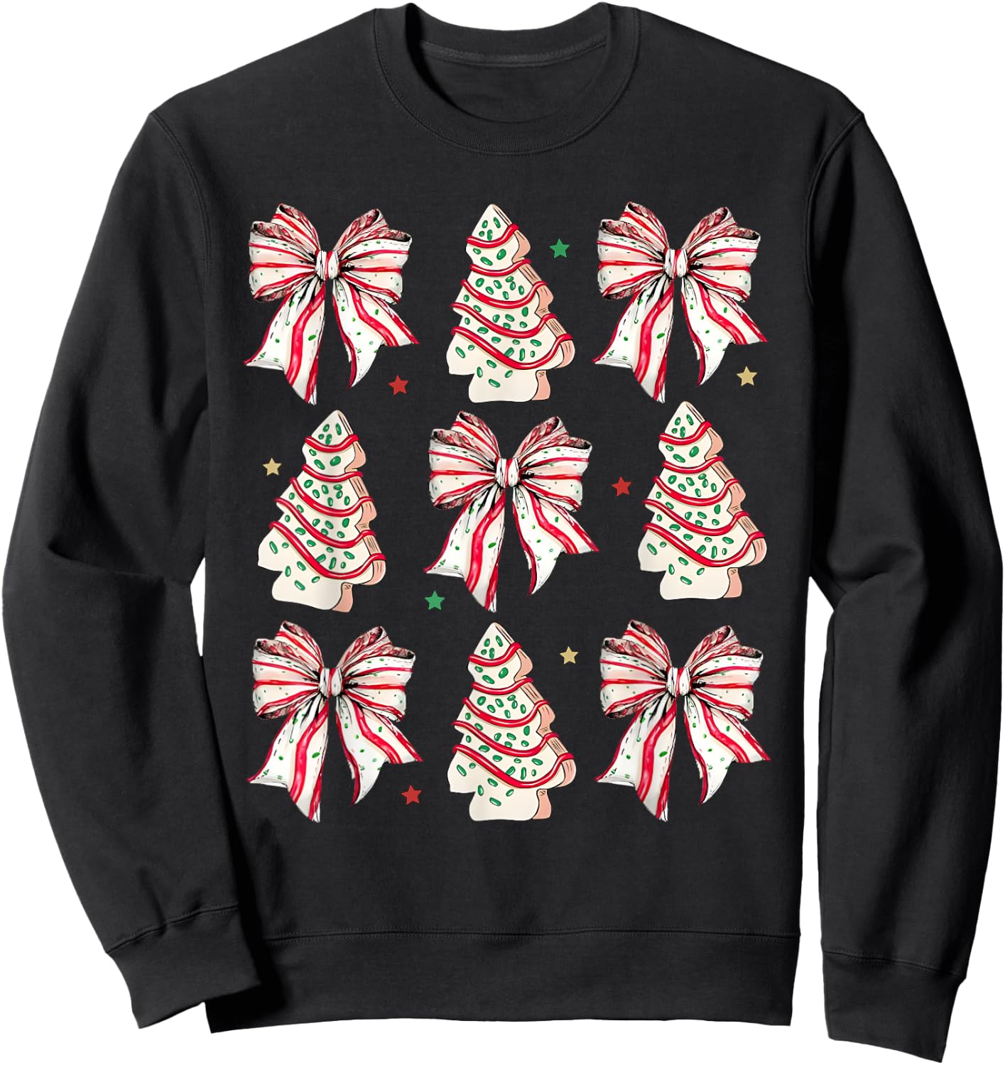Coquette Bow Christmas Debbie Becky Jen Cake Lovers Girls Sweatshirt - Sweatshirt | Black