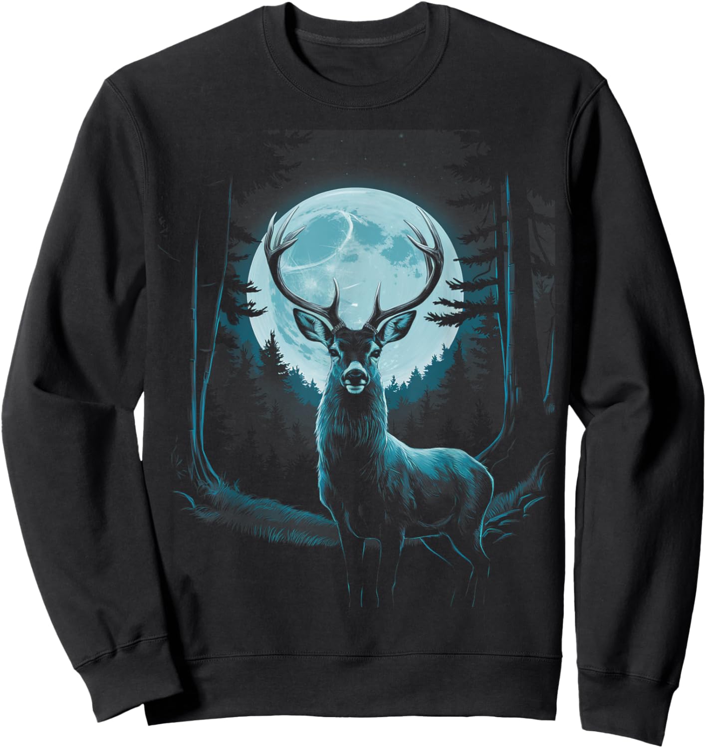 Hunters Mountain Deer Hunting Big Whitetail Buck Men Boys Sweatshirt - Sweatshirt | Black