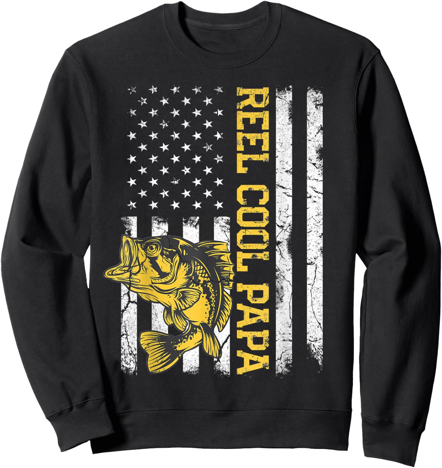 Father's Day Gifts Funny Fishing Reel Cool Papa Dad Joke Men Sweatshirt - Sweatshirt | Black