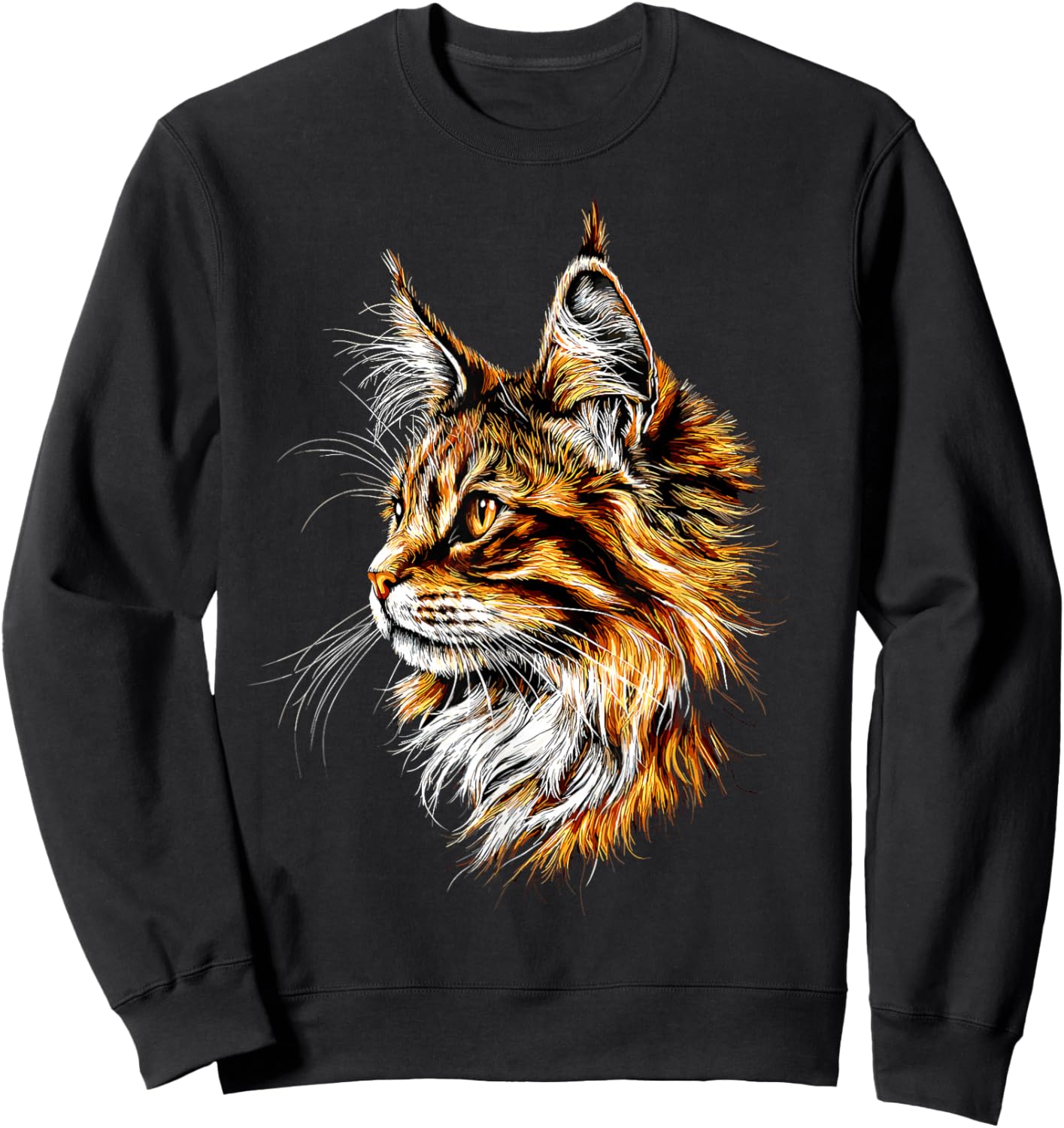 Maine Coon Katze Cat Katzenliebhaber Süße Maine-Coon Katzen Sweatshirt - Sweatshirt | Black