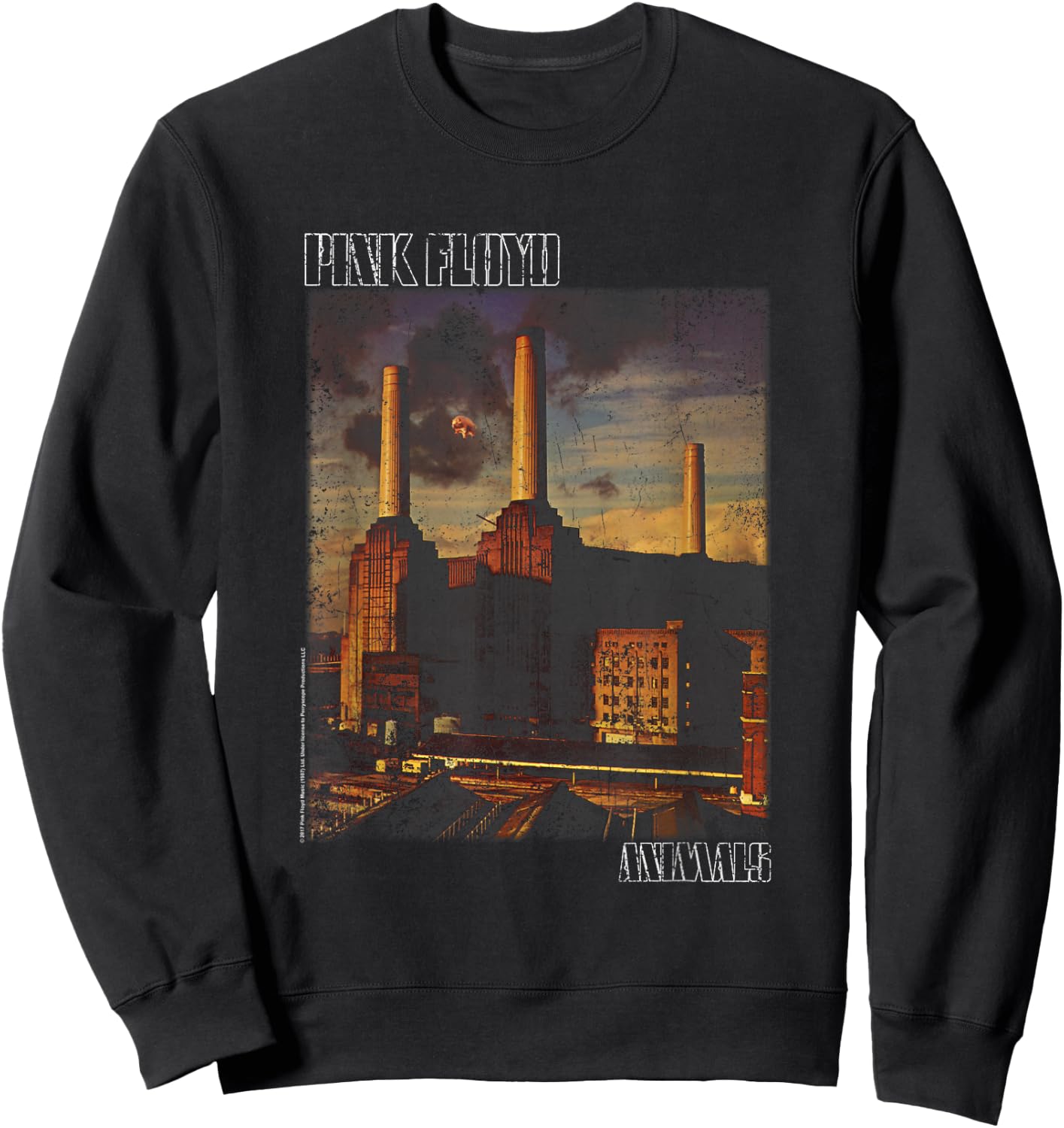 Pink Floyd Faded Animals Sweatshirt - Sweatshirt | Black