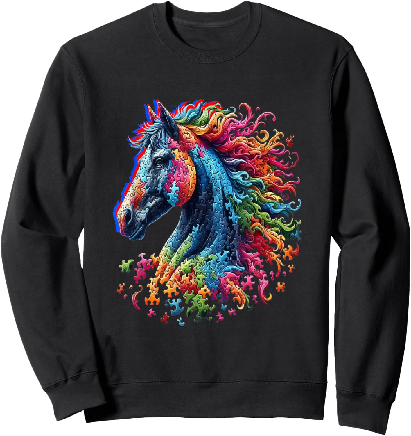 Autism Awareness Different Horses Sweatshirt - Sweatshirt | Black