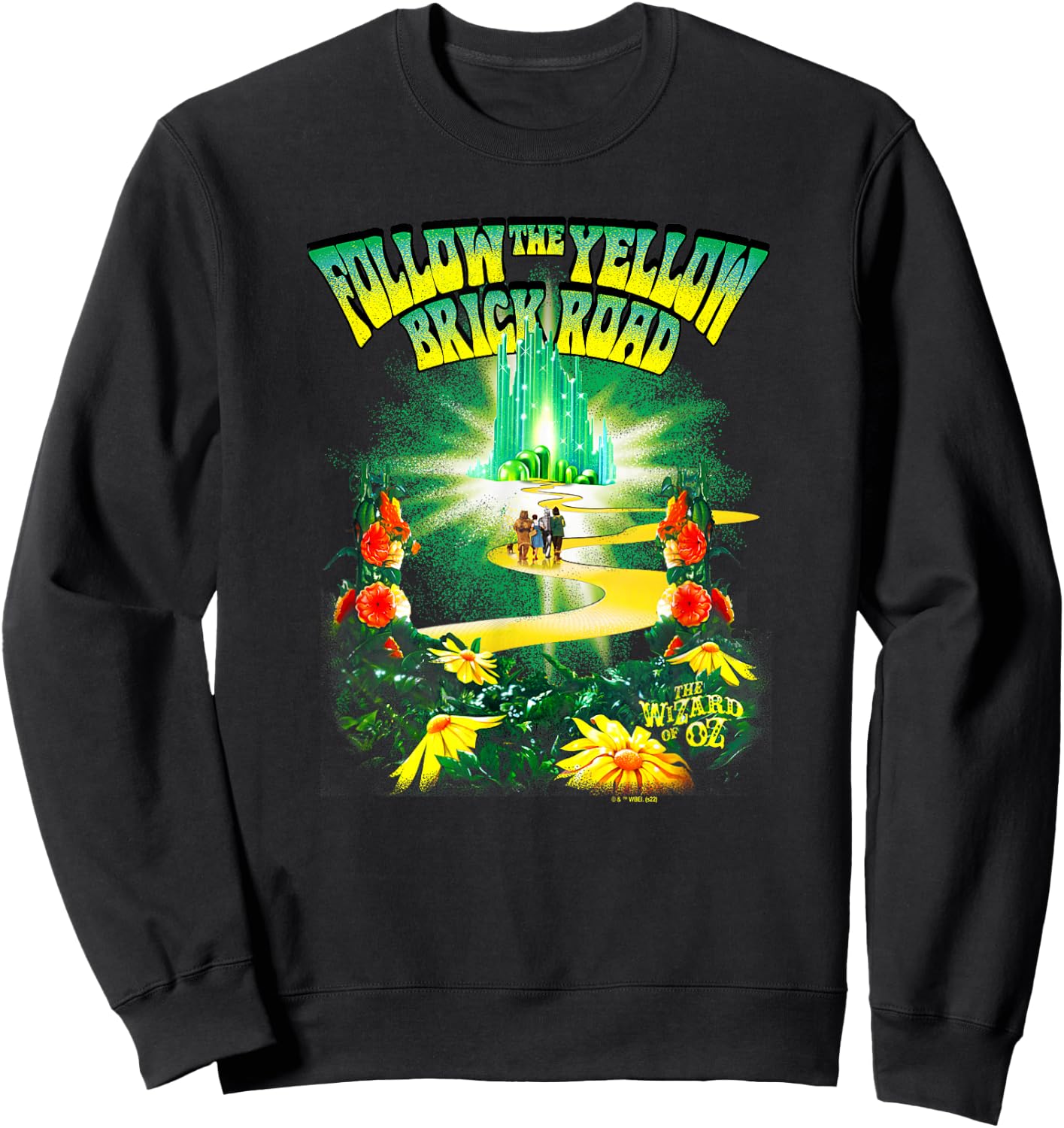 The Wizard of Oz Follow The Yellow Brick Road Poster Sweatshirt - Sweatshirt | Black