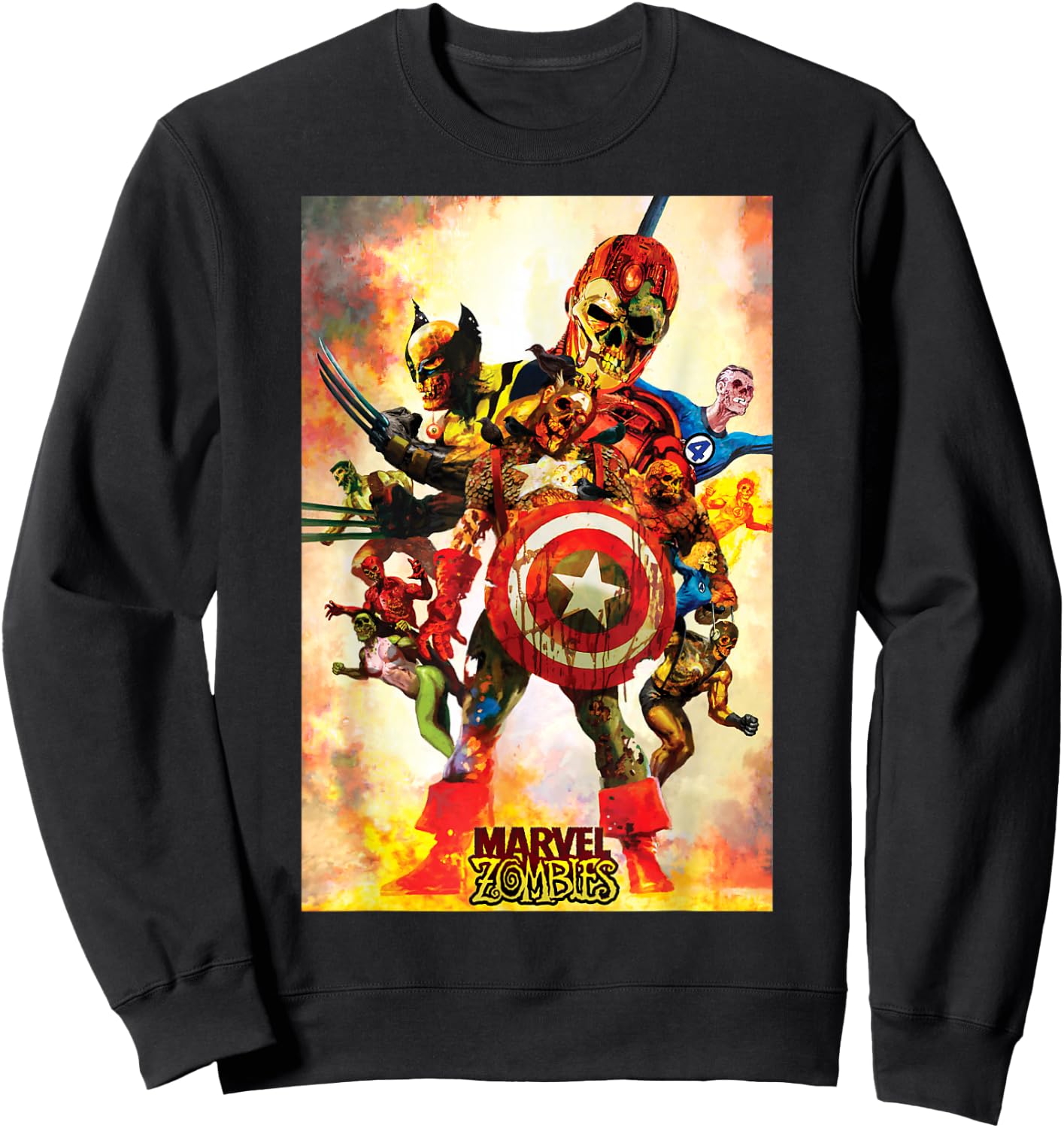 Marvel Zombies Group Shot Poster Sweatshirt - Sweatshirt | Black