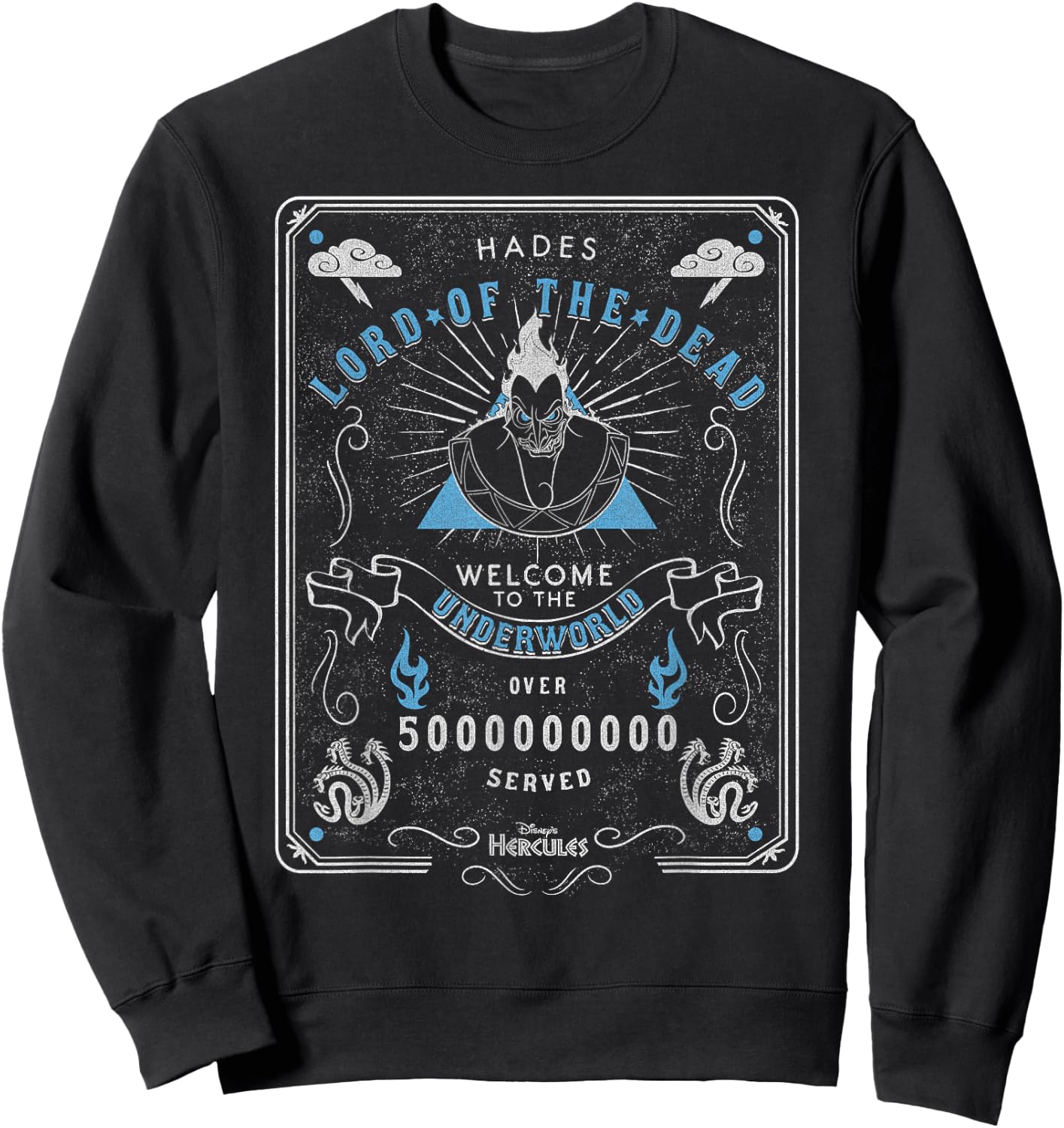 Disney Hercules Hades Lord Of The Dead Underworld Poster Sweatshirt - Sweatshirt | Black