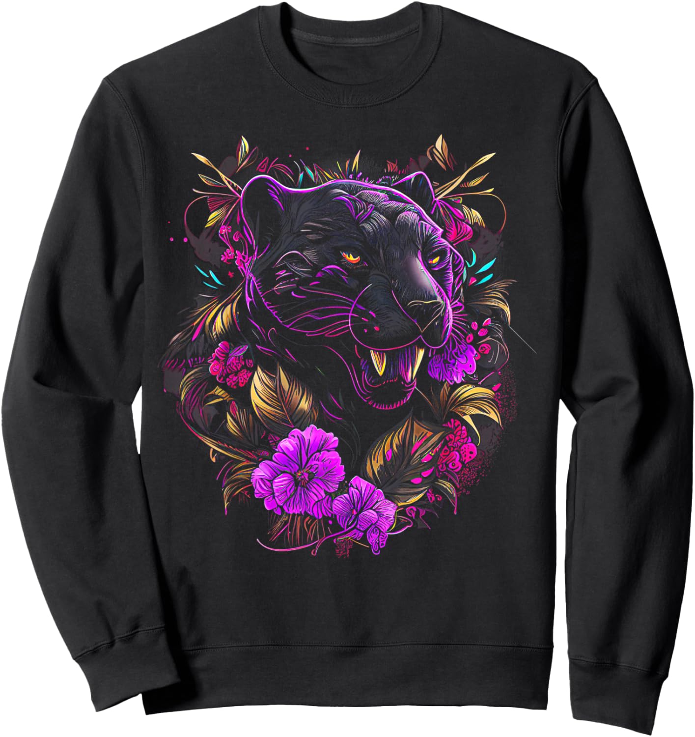 Panther Lover animal Big Cat Panther Animal black Men Women Girls Kids Sweatshirt - Sweatshirt | Black
