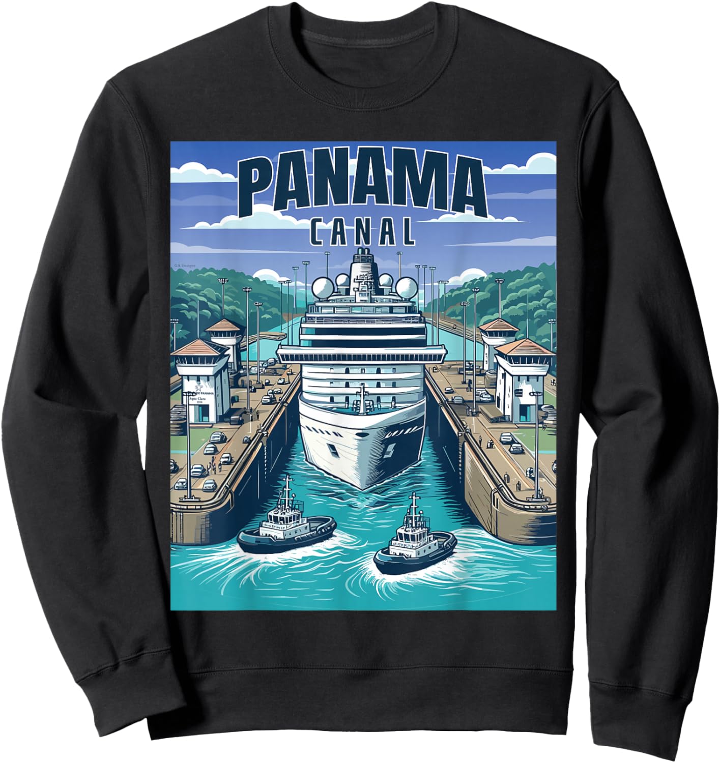 Panama Canal Panama Trip - Panama Canal Cruise Souvenir Sweatshirt - Sweatshirt | Black