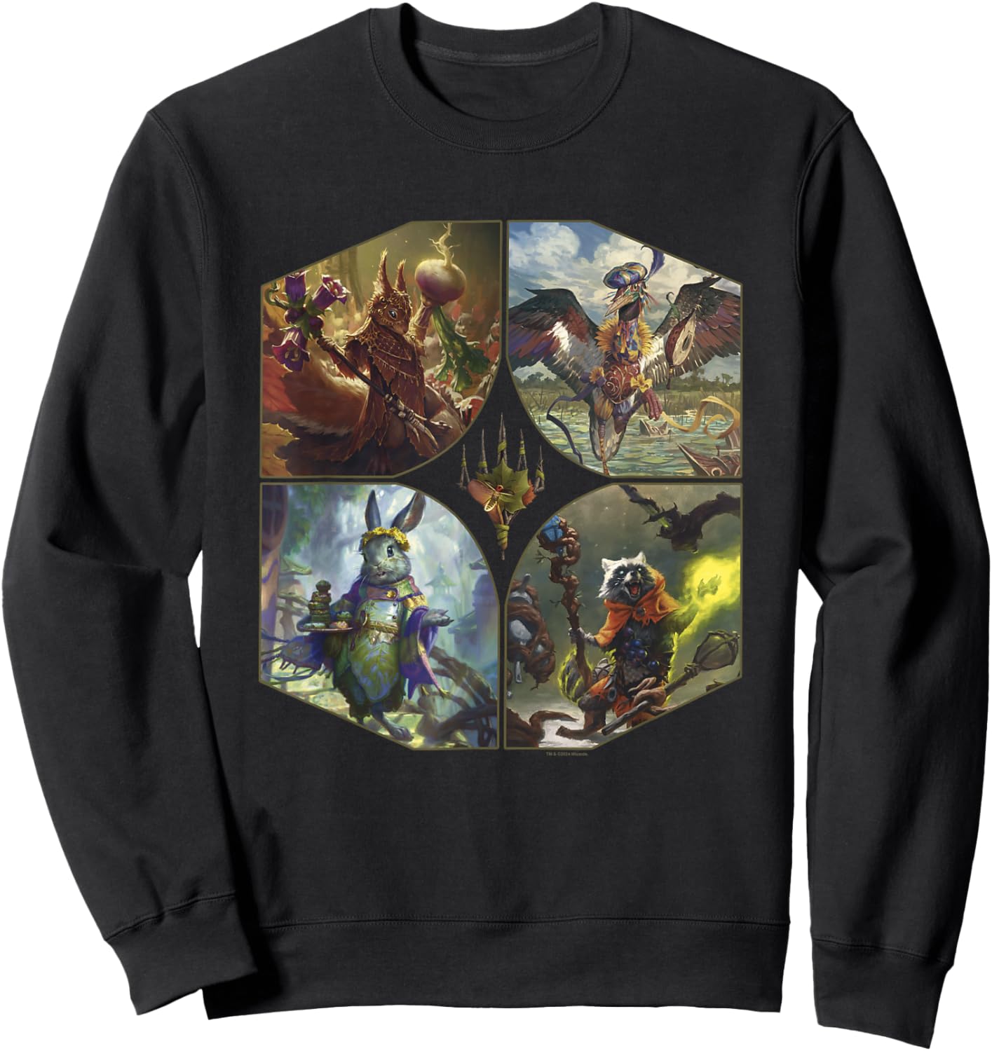 Magic: The Gathering Deck Commanders Portrait Vintage Sweatshirt - Sweatshirt | Black