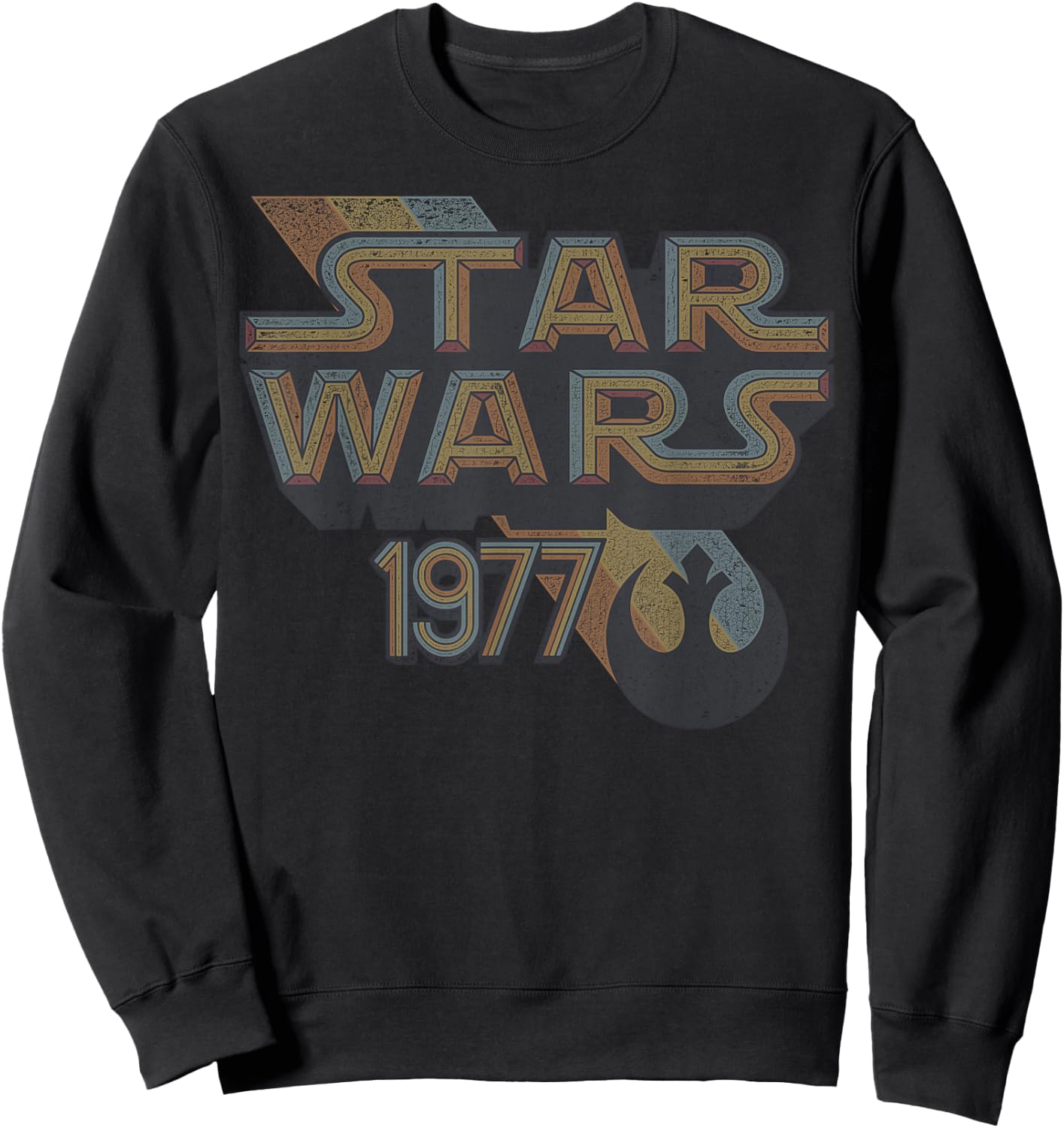 Star Wars Rebel Logo Retro Line 1977 Sweatshirt - Sweatshirt | Black