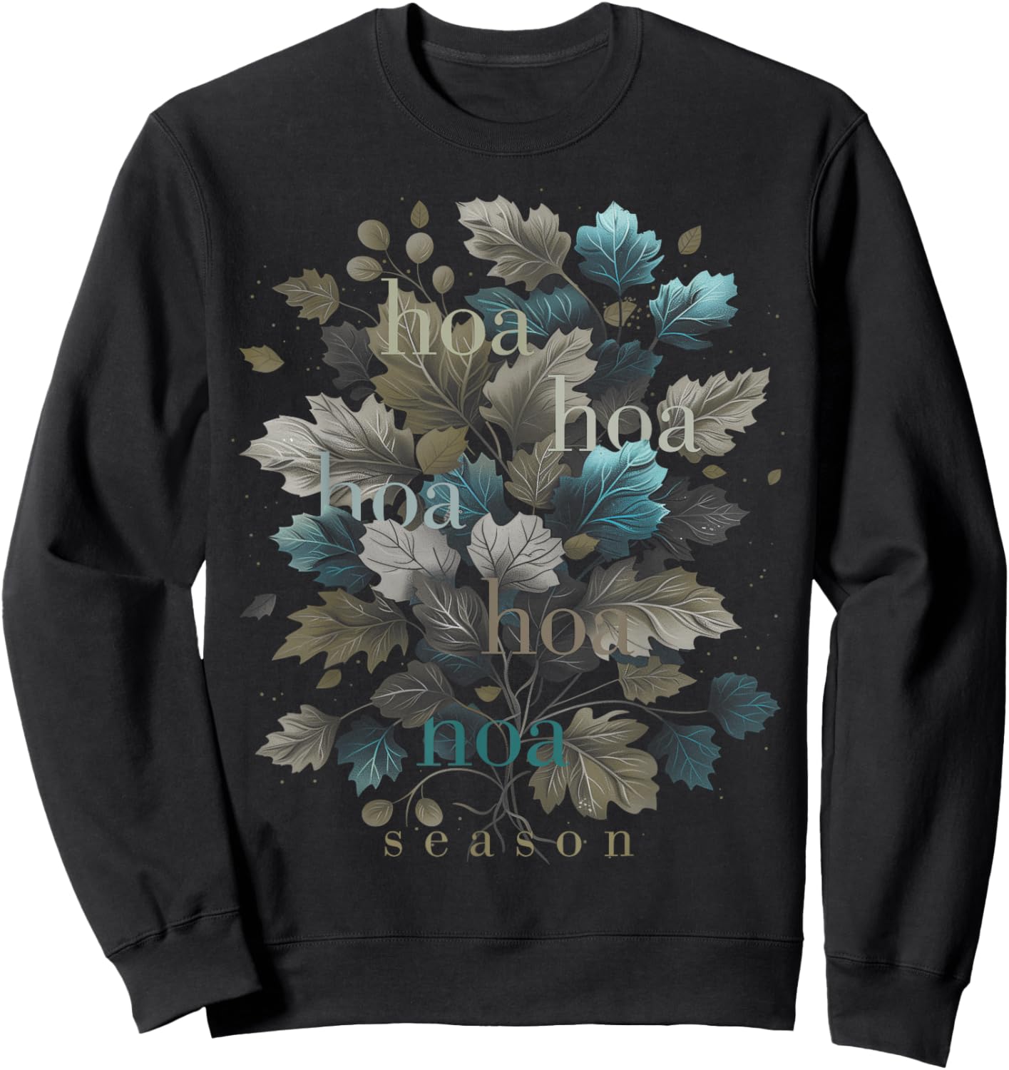 Hoa Hoa Hoa Hoa Hoa Trendy Emo Fall Season Leaves Trendy Sweatshirt - Sweatshirt | Black