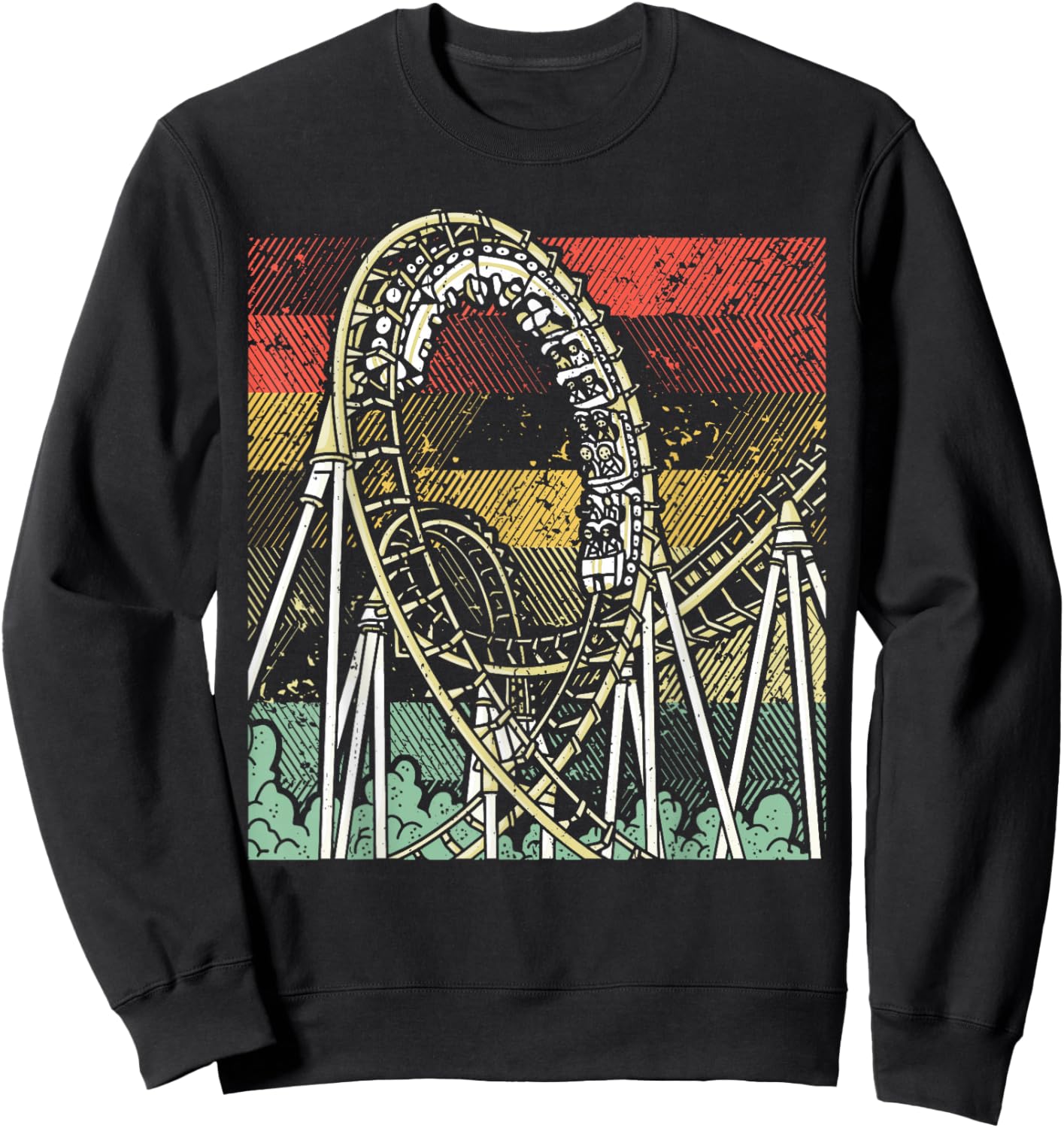 Retro Roller Coaster Sweatshirt - Sweatshirt | Black