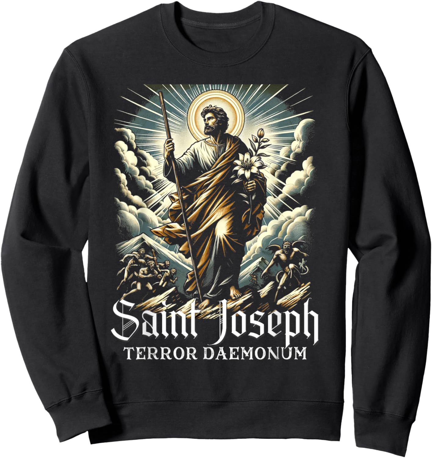Saint Joseph Catholic Father And Worker Sweatshirt - Sweatshirt | Black