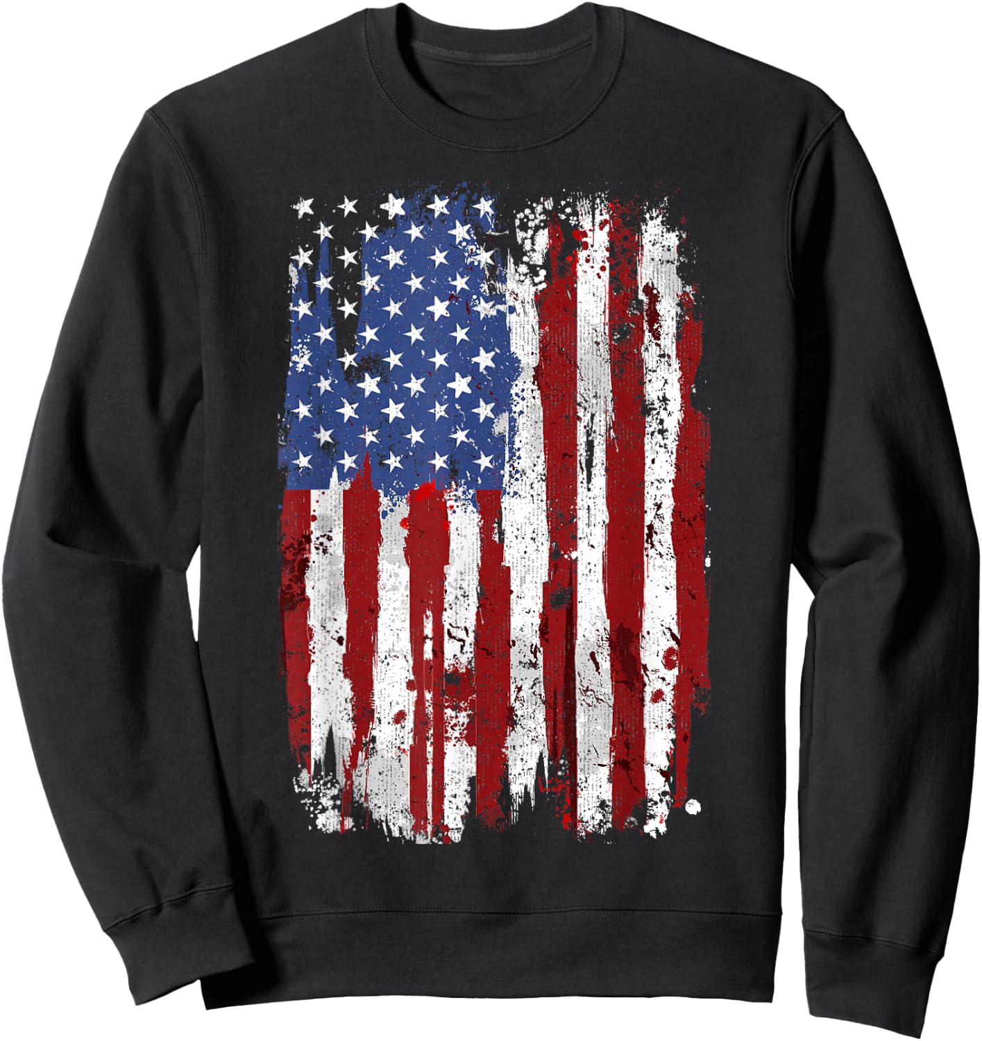 USA Flag American Flag USA USA 4th of July Sweatshirt - Sweatshirt | Black