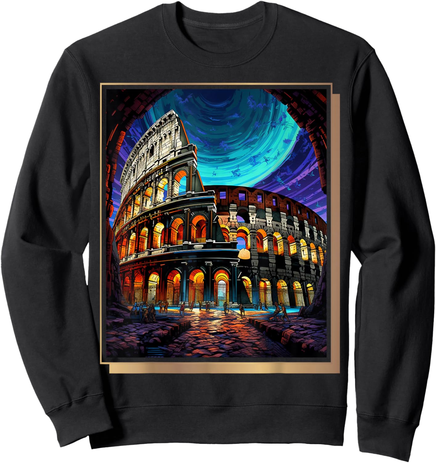Italy Travel Rome Colosseum Italy Souvenir Sweatshirt - Sweatshirt | Black