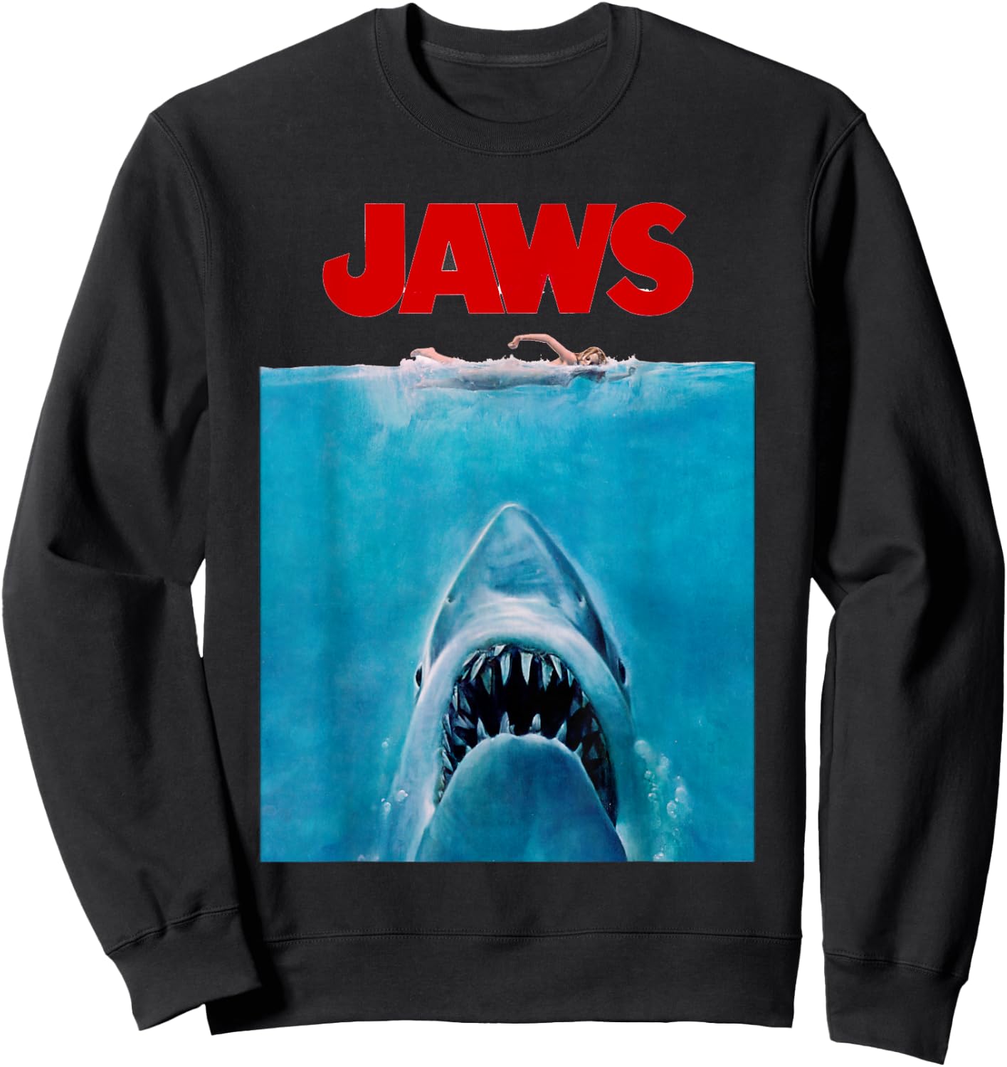 Jaws Oversize Poster Sweatshirt - Sweatshirt | Black