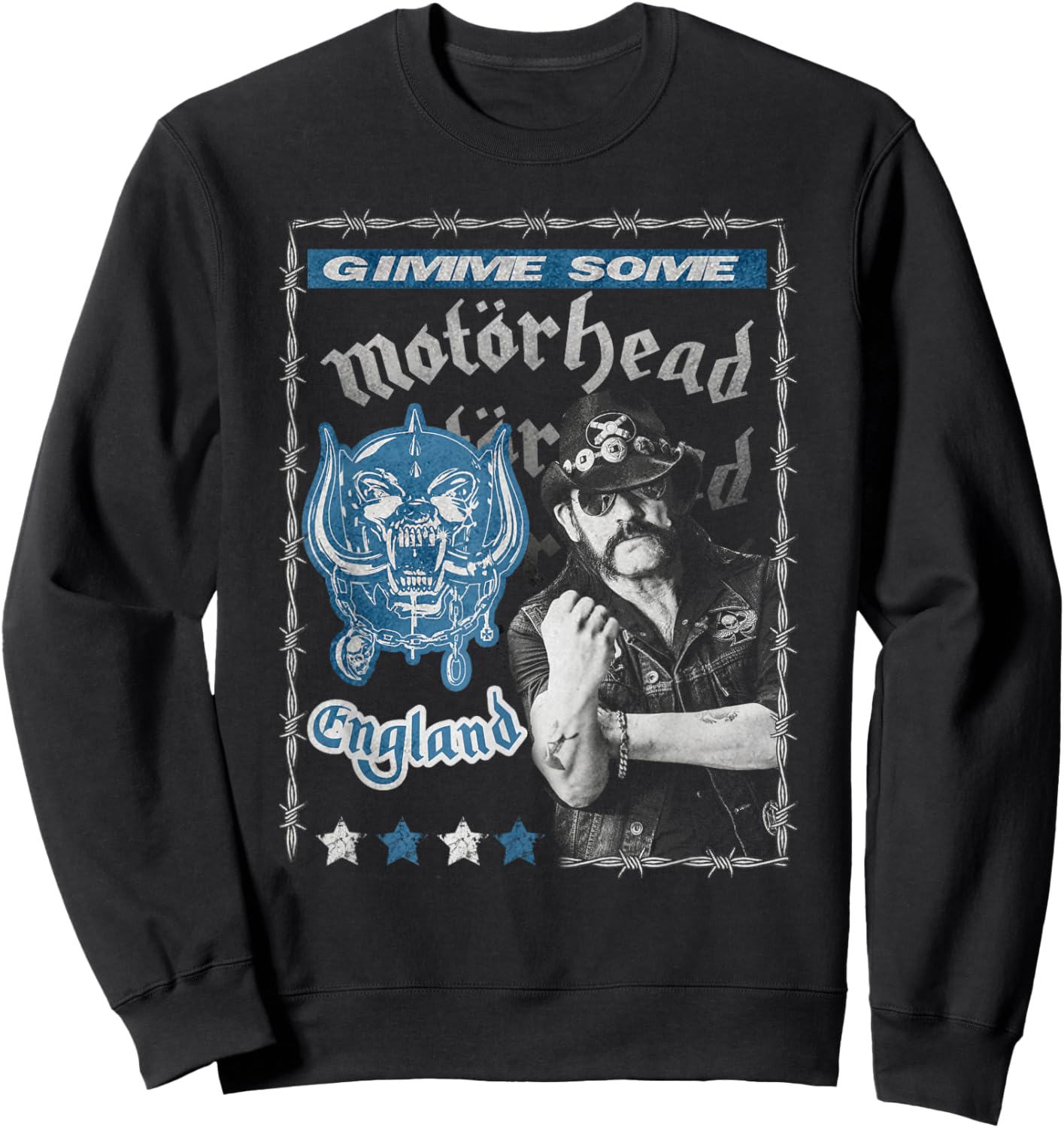 Motörhead – Lemmy Collage Blue Sweatshirt - Sweatshirt | Black
