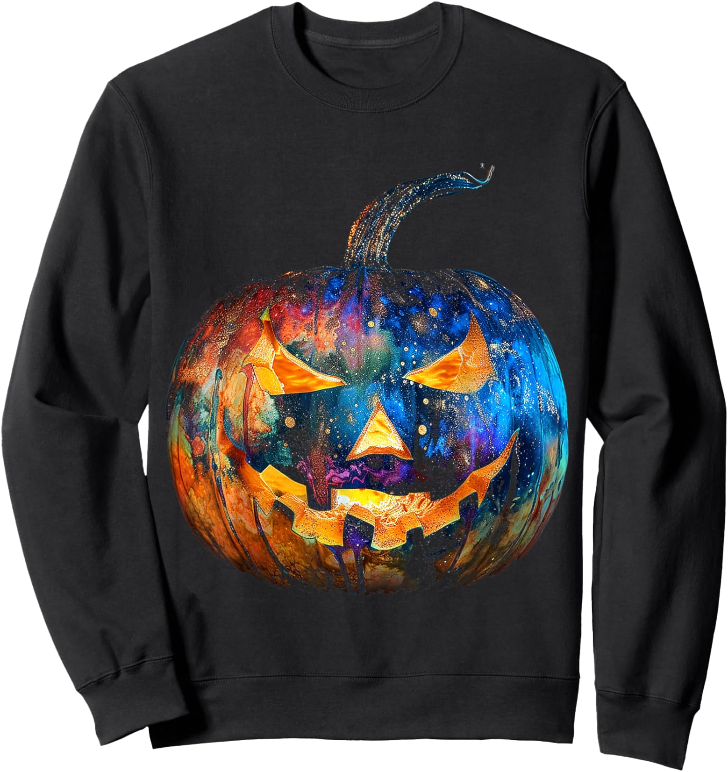 Pumpkin Costume Halloween Spooky Art Pumpkin Sweatshirt - Sweatshirt | Black