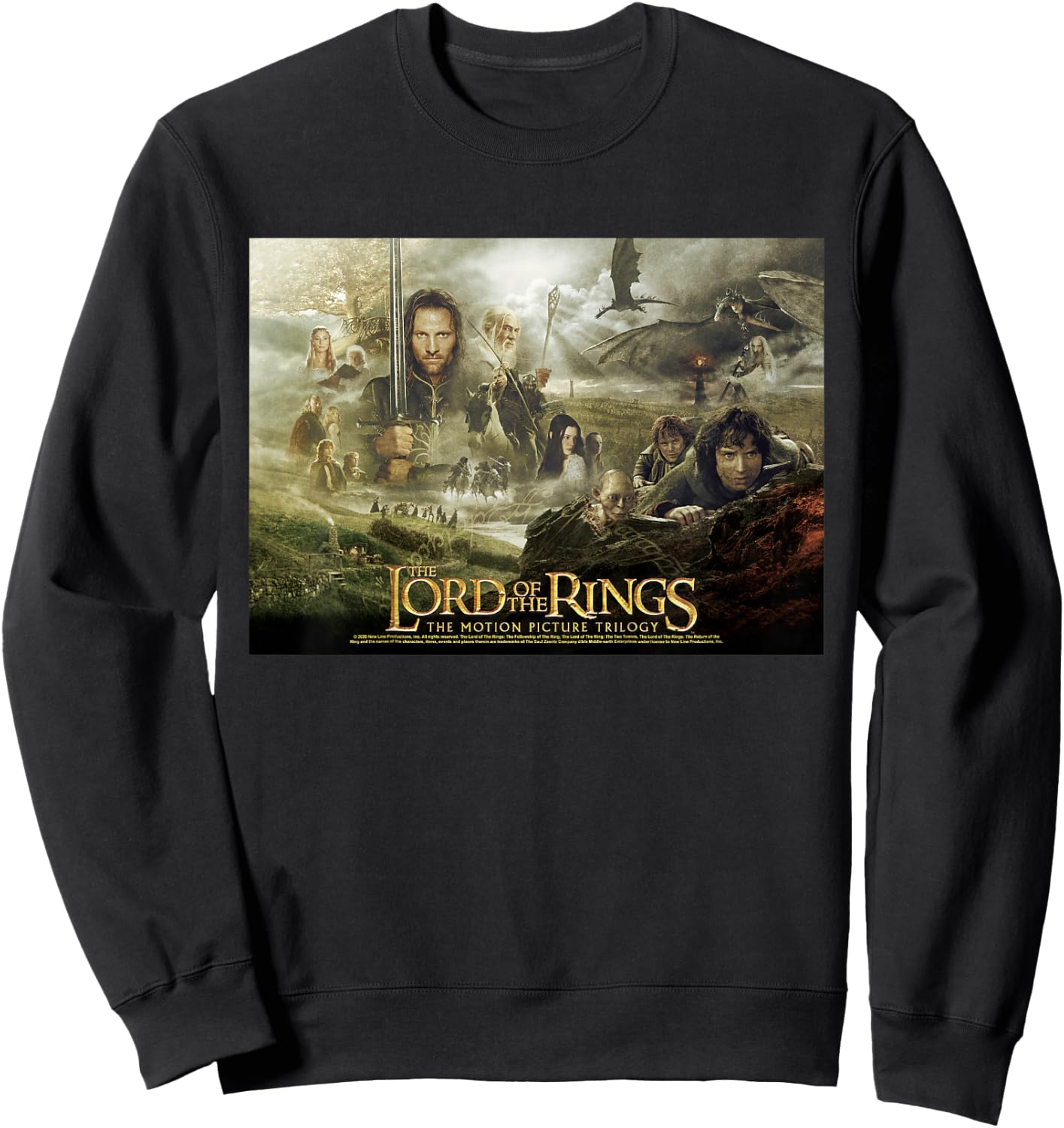 Kids The Lord of The Rings Trilogy Poster Sweatshirt - Sweatshirt | Black