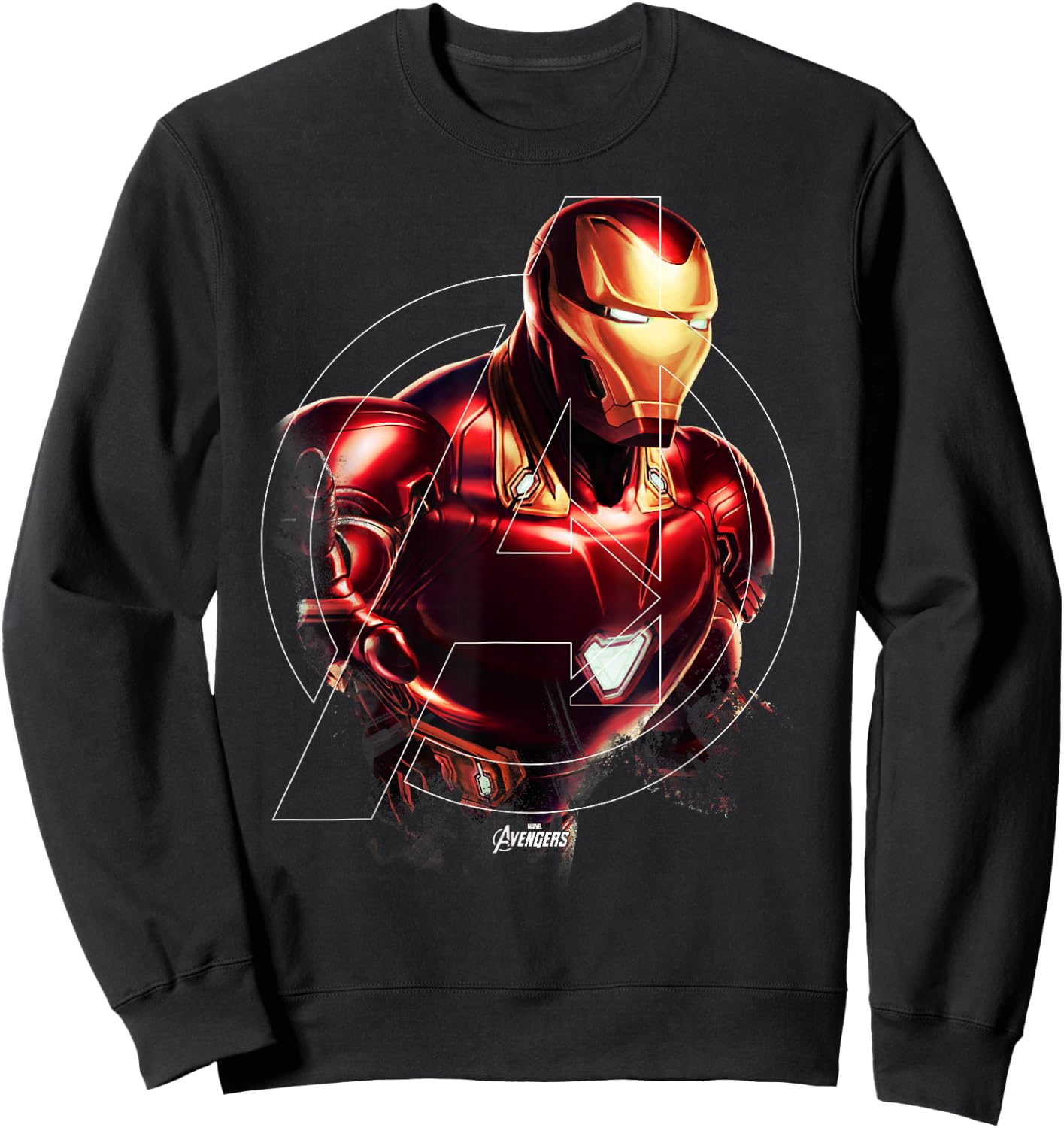 Marvel Avengers Endgame Iron Man Portrait Graphic Small Sweatshirt - Sweatshirt | Black