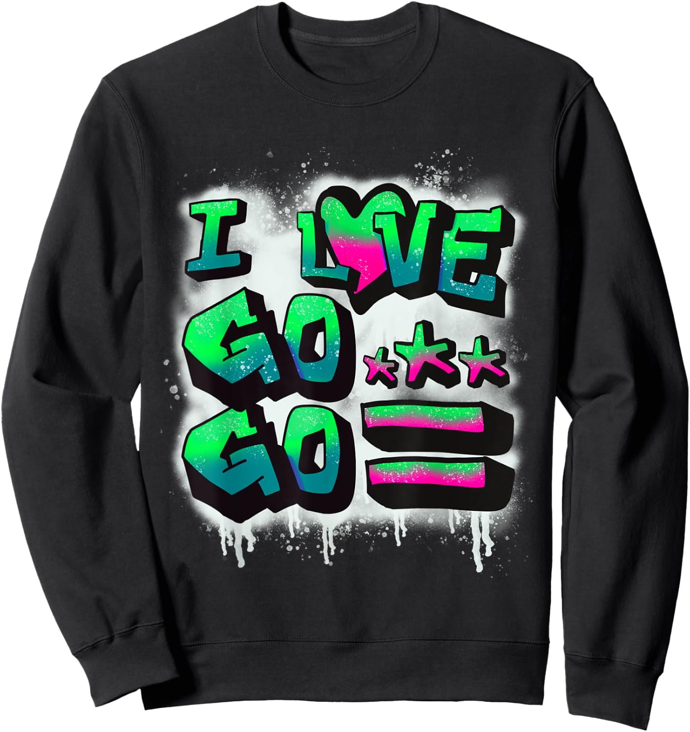 D.C. I Love Go-Go Music Gift kids and adults Sweatshirt - Sweatshirt | Black