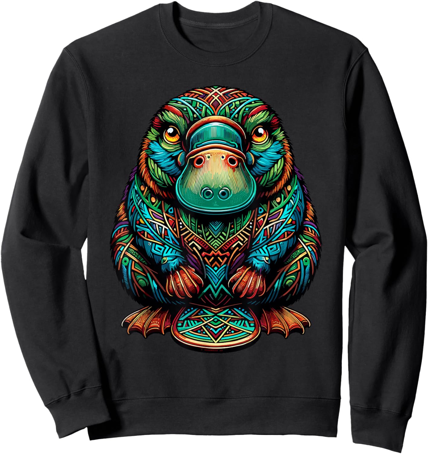 Mandala Art Platypus Platypuses Duckbill Sweatshirt - Sweatshirt | Black