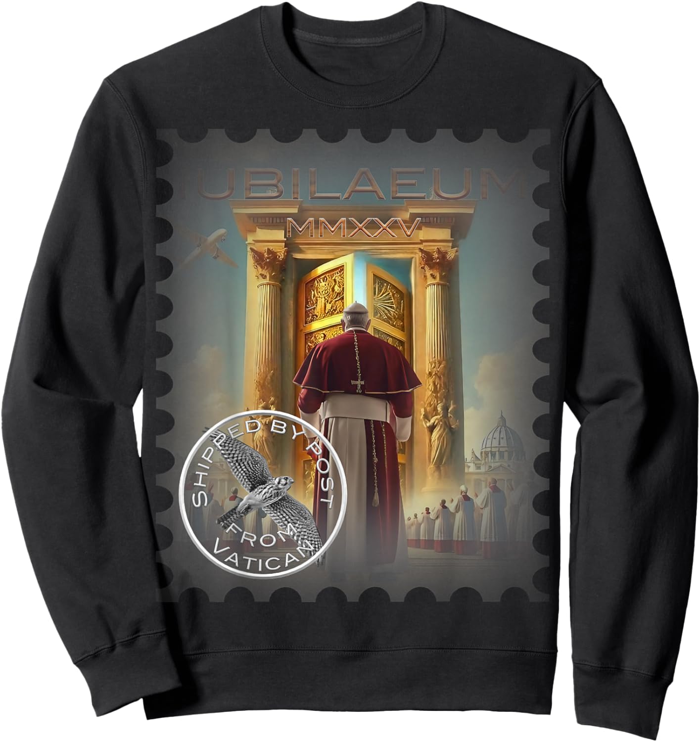 Jubilee 2025, Vatican, a travel souvenir, a Gift. Sweatshirt - Sweatshirt | Black