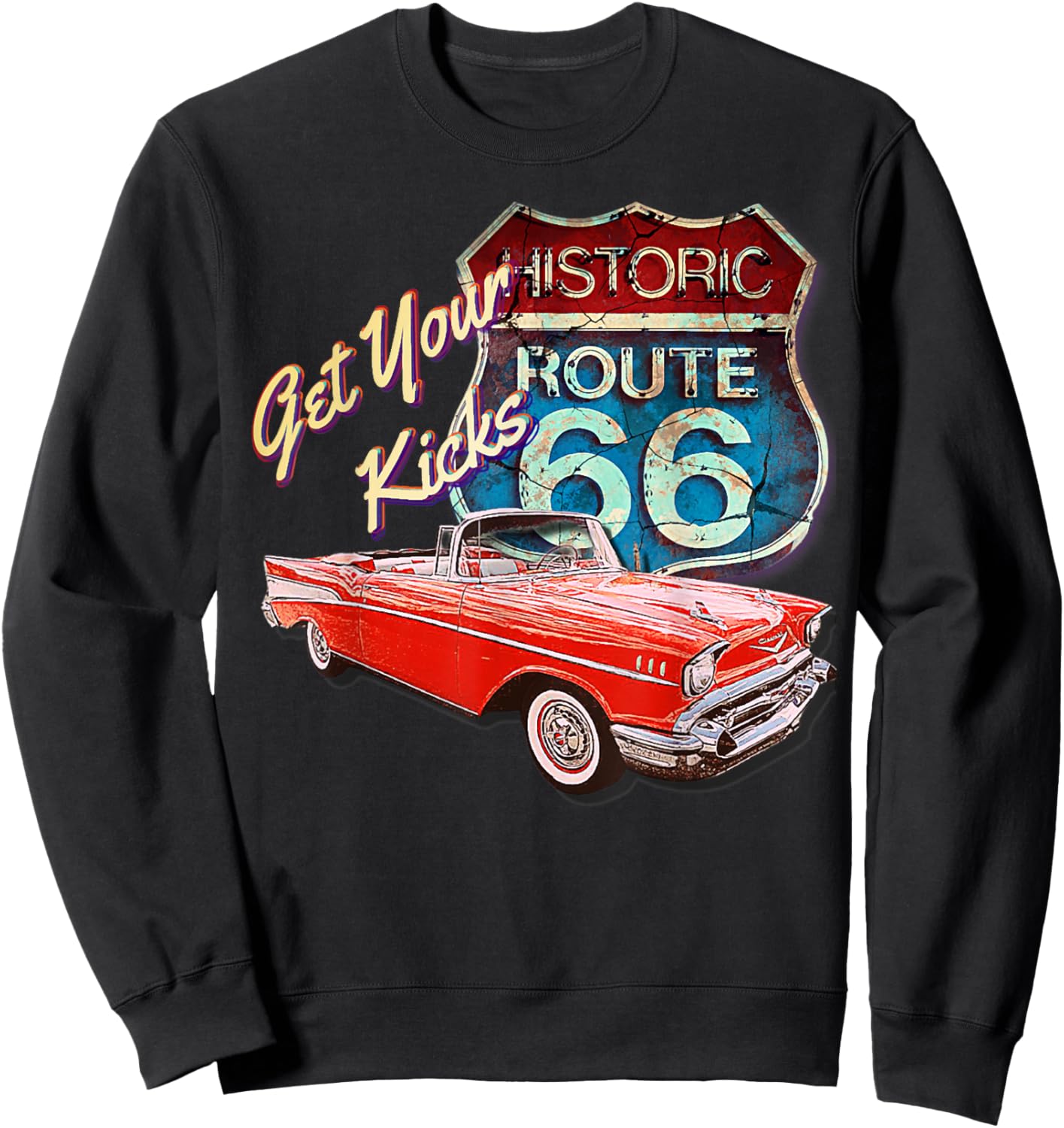 1957 57 Chevys Truck Bel Air Vintage Retro Car Street Sweatshirt - Sweatshirt | Black