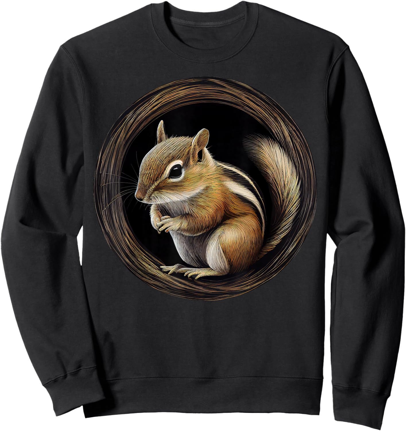 Chipmunk Animal Lover Wildlife Chipmunks Sweatshirt - Sweatshirt | Black