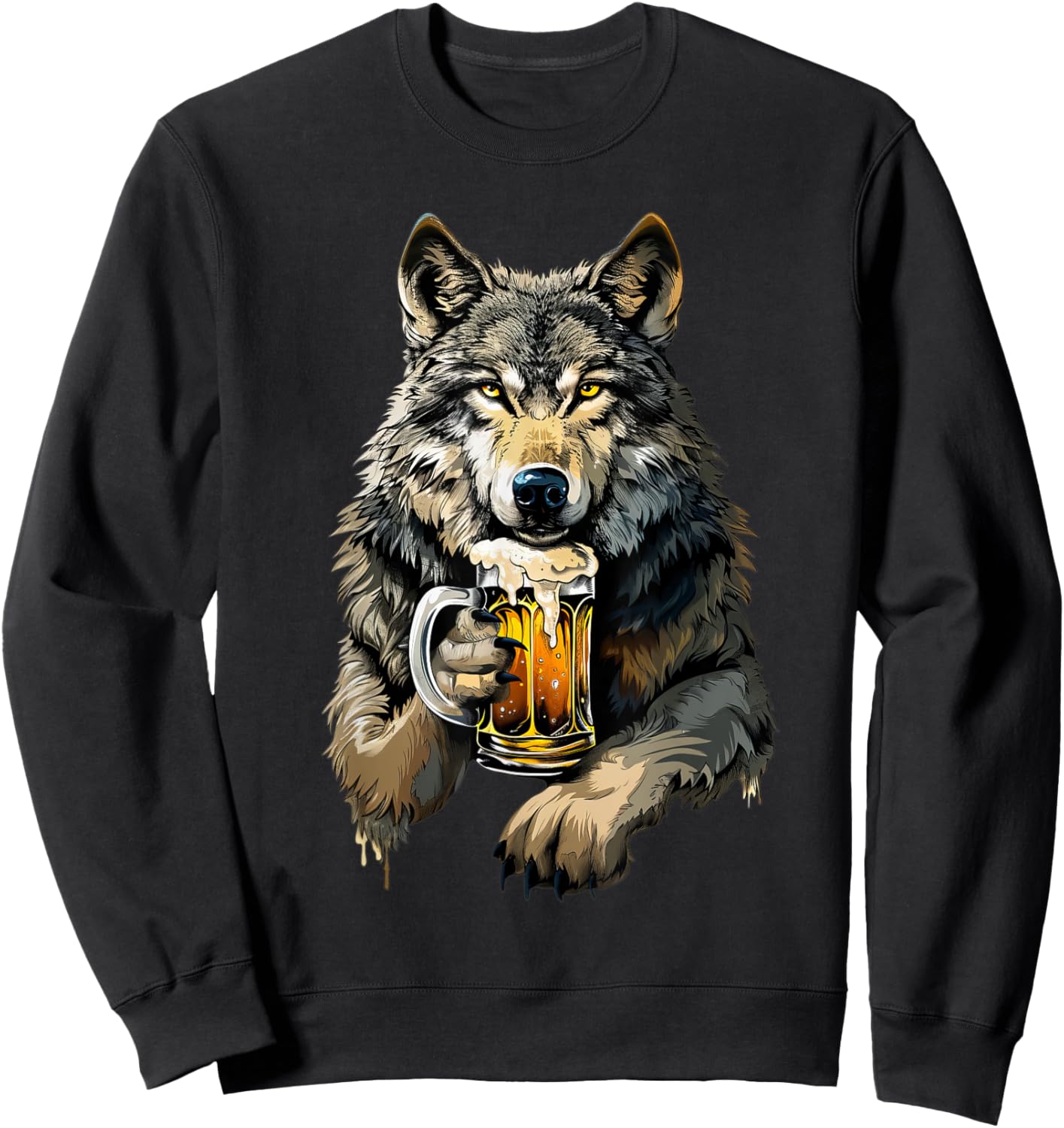 Wolf Beer Sweatshirt - Sweatshirt | Black