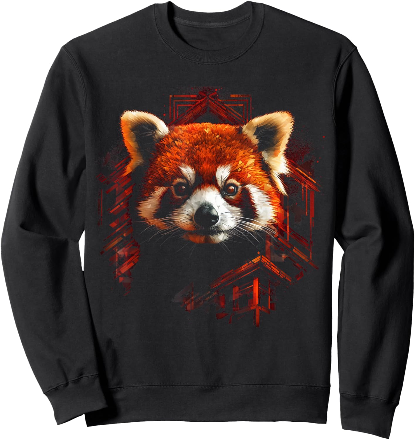 Red Panda Artwork - Zoo Animal Red Panda Sweatshirt - Sweatshirt | Black