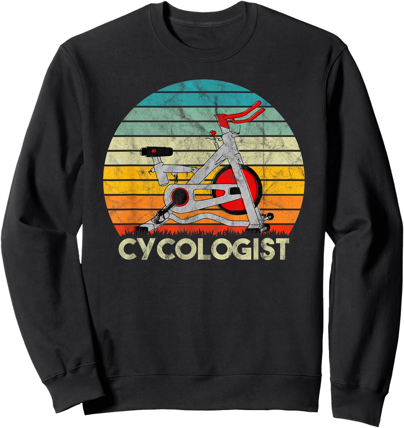 Cycologist Indoor Cycling Bike Stationary Exercise Sweatshirt - Sweatshirt | Black