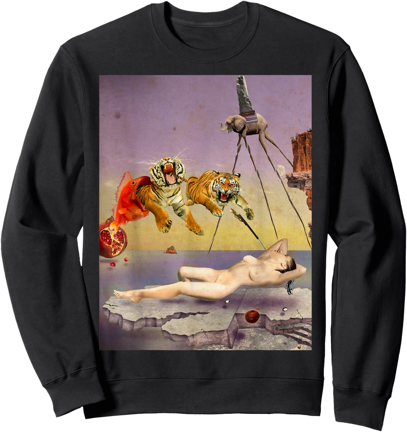 Dream caused by the flight of a bee of Dali Sweatshirt - Sweatshirt | Black