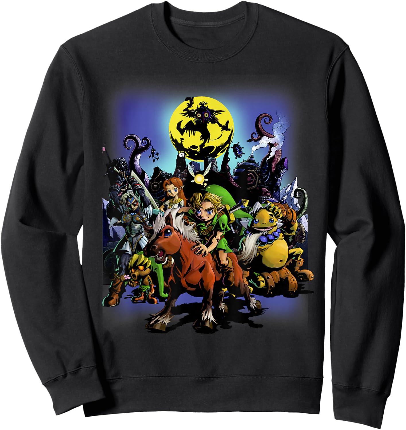 The Legend of Zelda: Majora's Mask Link & Friends Full Moon Sweatshirt - Sweatshirt | Black