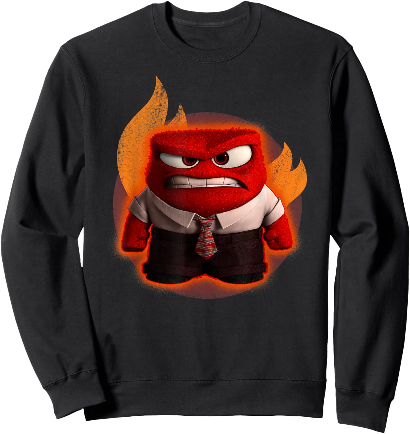 Disney Pixar Inside Out Anger Full Body Flaming Shot Sweatshirt - Sweatshirt | Black