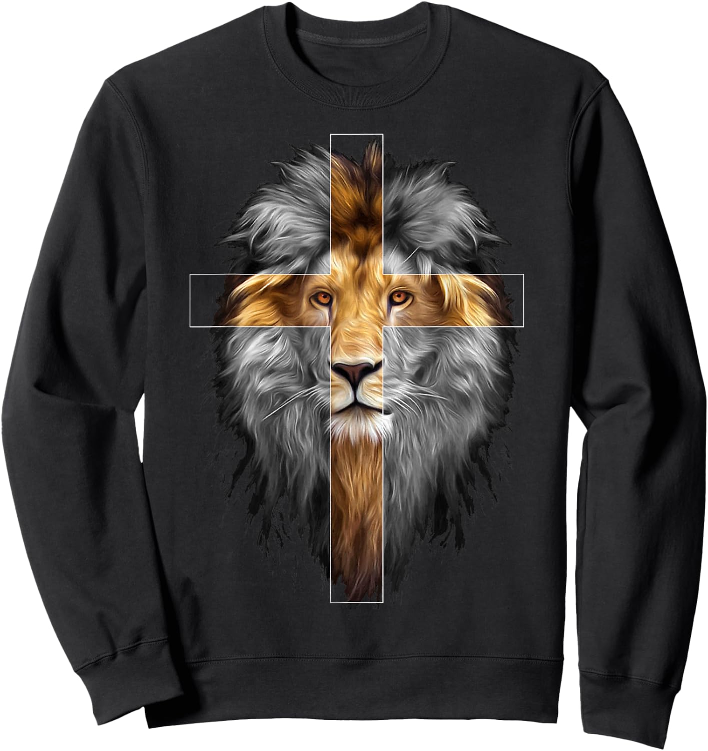 Jesus Lion of Judah | Christian Sweatshirt - Sweatshirt | Black