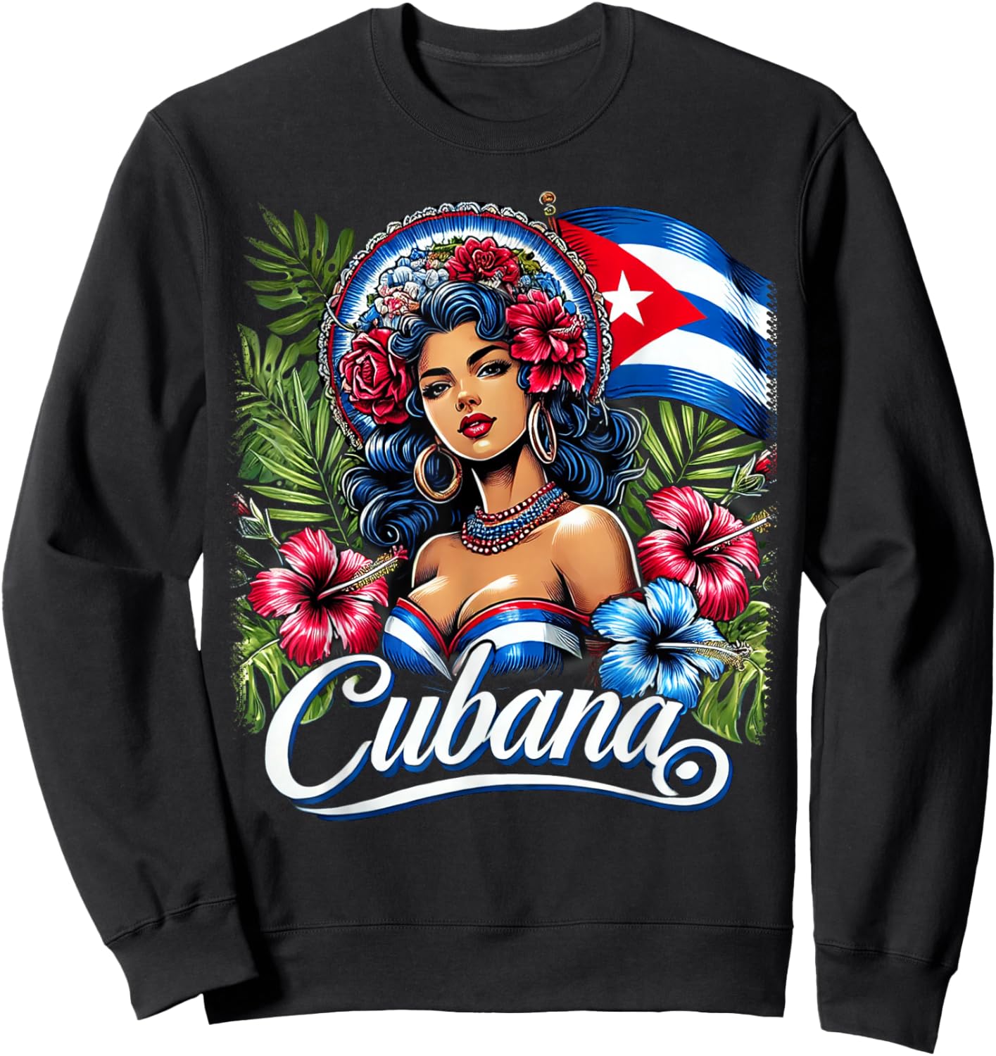 Mujer Cubana Cuban Girl - Proud Latina Woman from Cuba Sweatshirt - Sweatshirt | Black