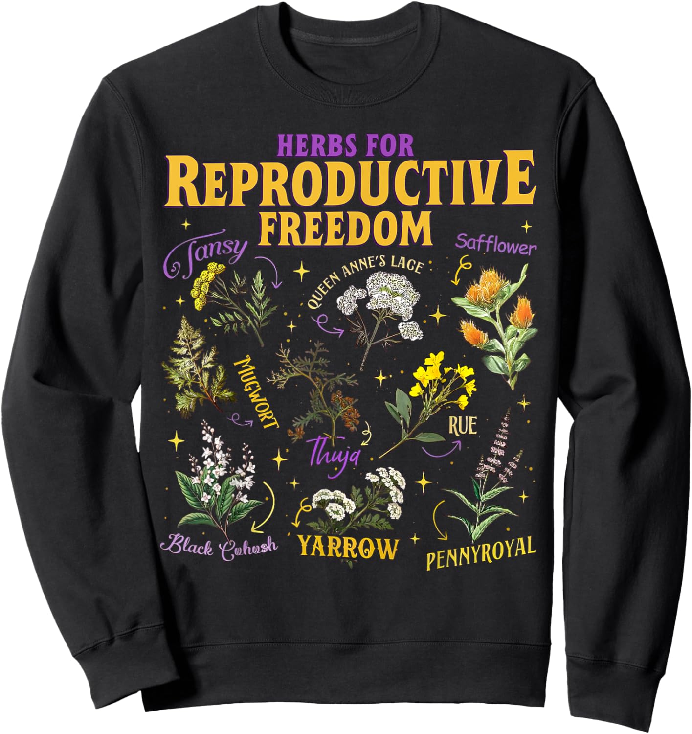 Herbs For Reproductive Freedom Reproductive Rights Herbs Sweatshirt - Sweatshirt | Black