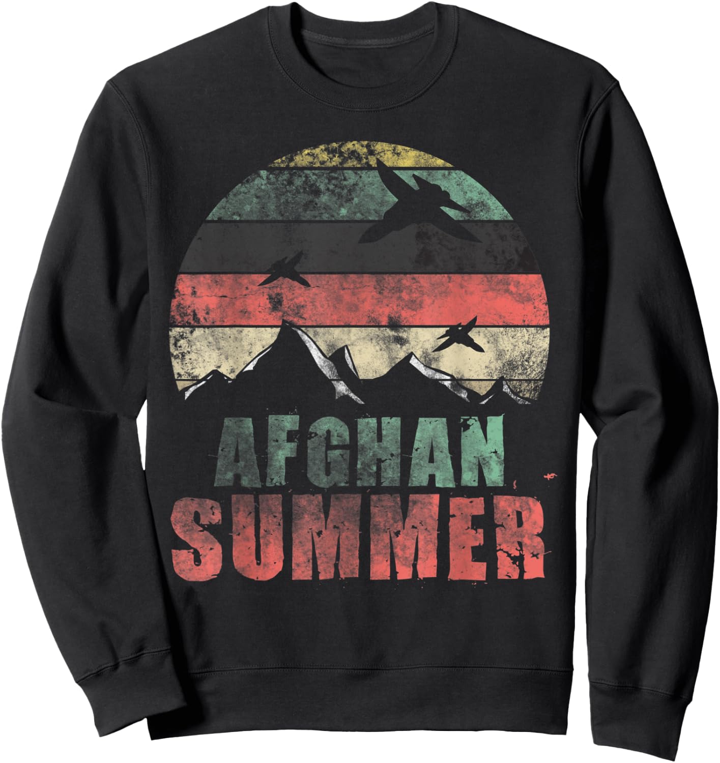Afghan Summer Warplane War Veteran Men Women Sweatshirt - Sweatshirt | Black