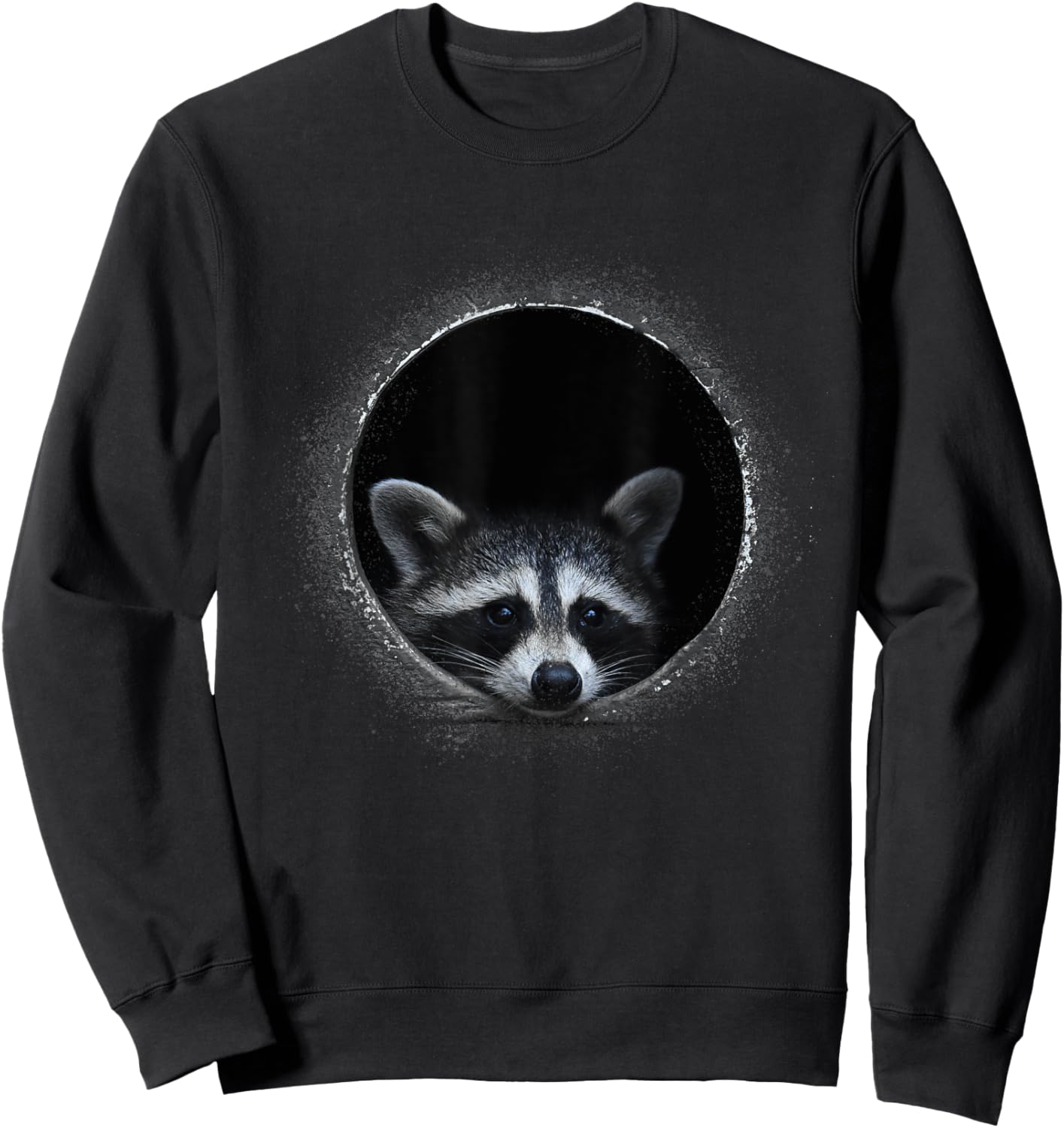 Pedro Raccoon Meme Funny Animal Raccoon Face Trash Panda Sweatshirt - Sweatshirt | Black