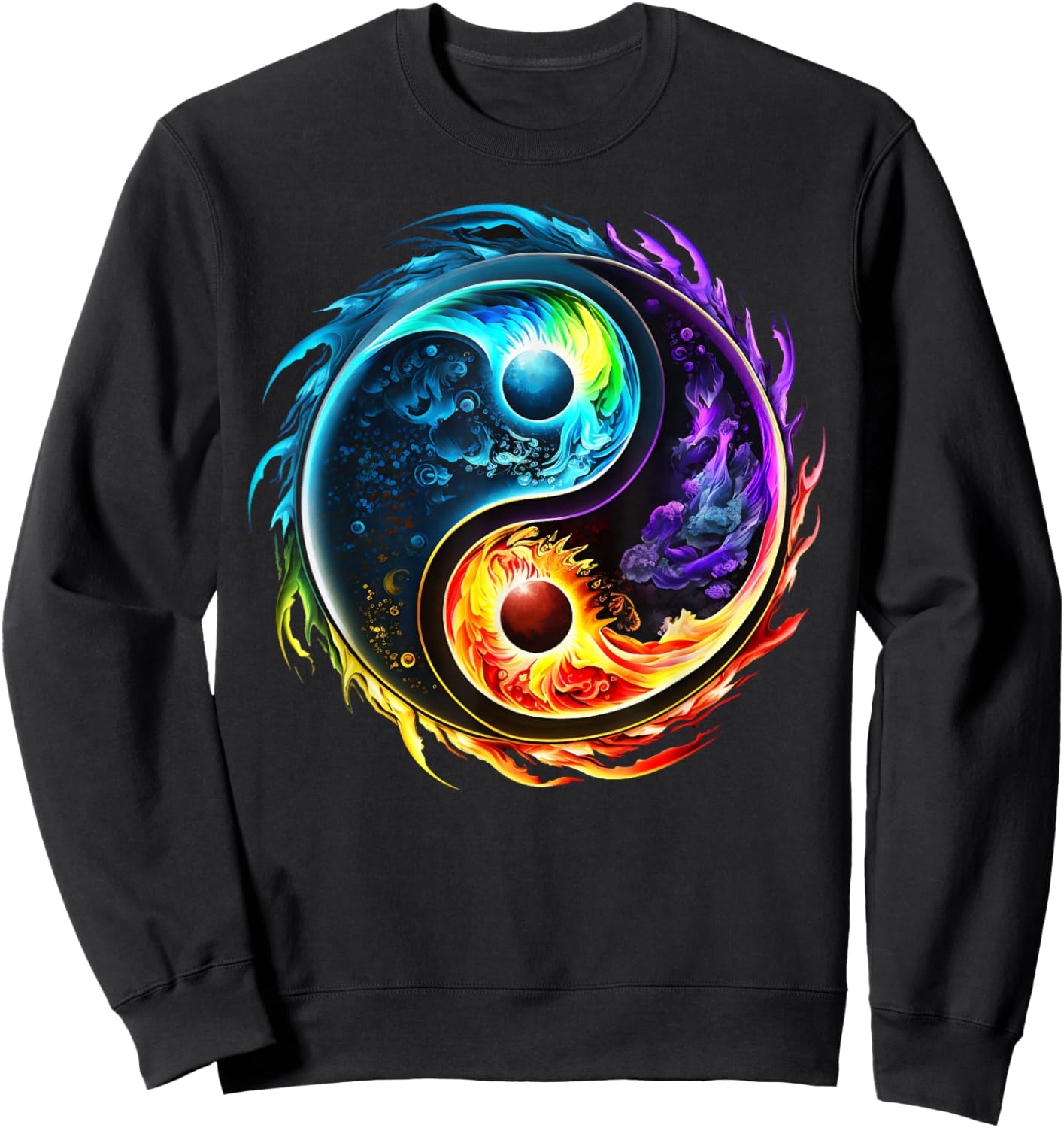 YIN YANG, Taoism, Tai chi, Qi gong, polarity, duality, yoga Sweatshirt - Sweatshirt | Black