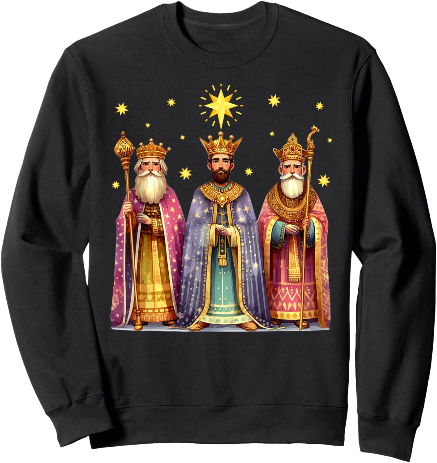 Feliz Dia De Reyes Epiphany Three Kings Day Los Reyes Magos Sweatshirt - Sweatshirt | Black