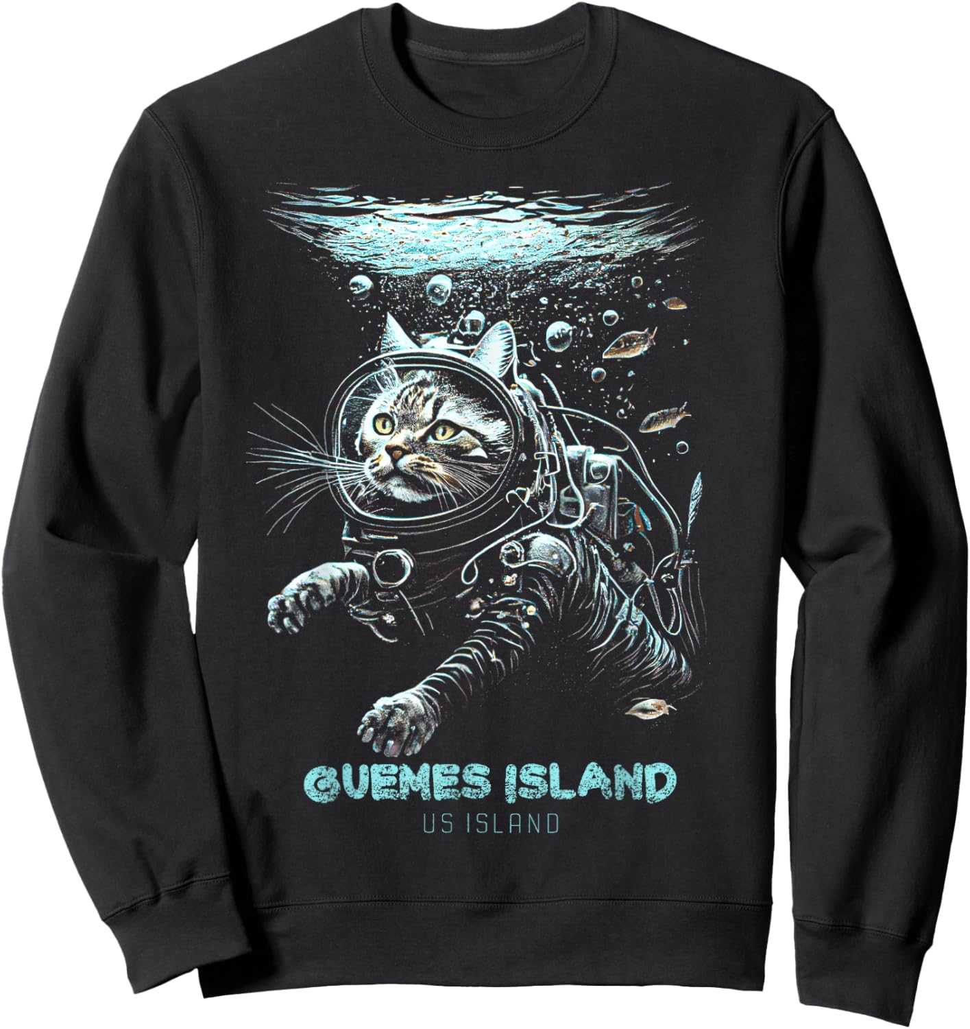 Guemes Island US Island Sweatshirt - Sweatshirt | Black
