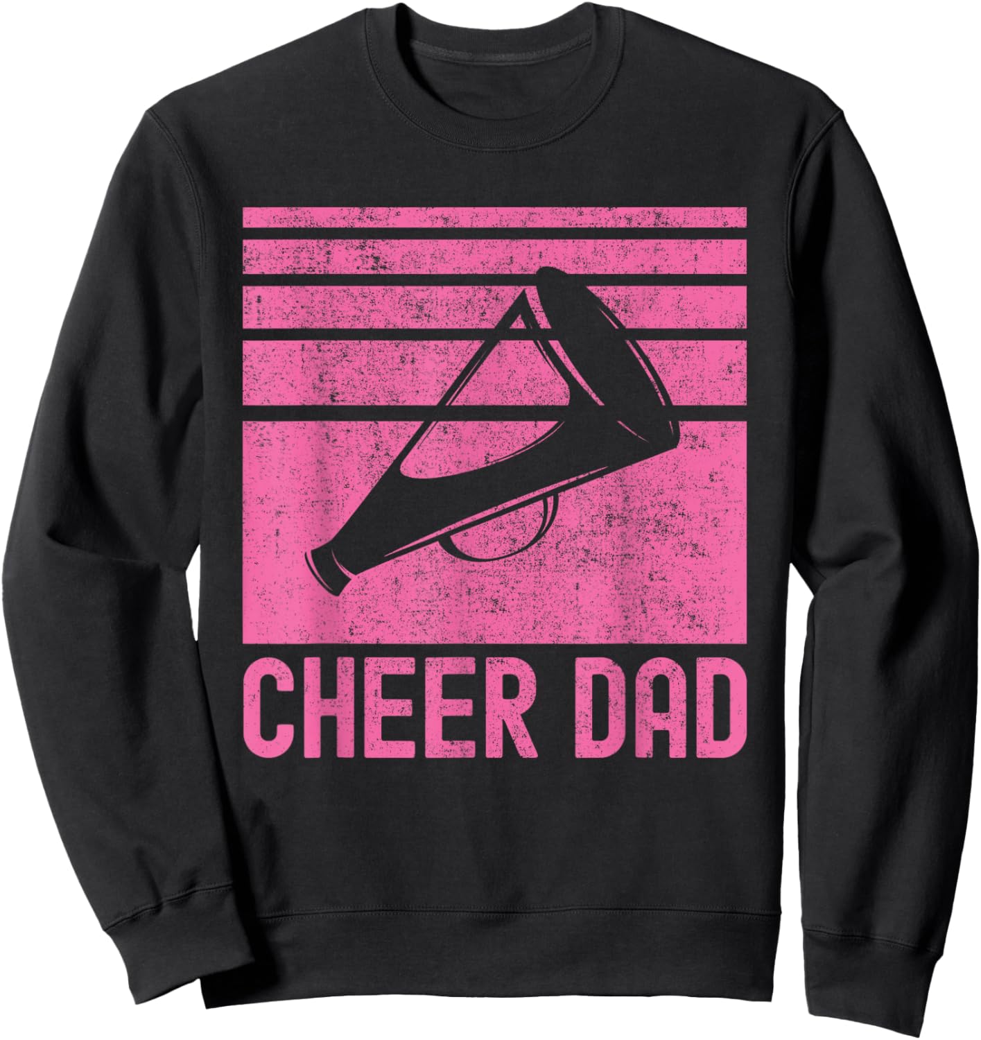 Cheer Dad Pink Cheerleading Sweatshirt - Sweatshirt | Black
