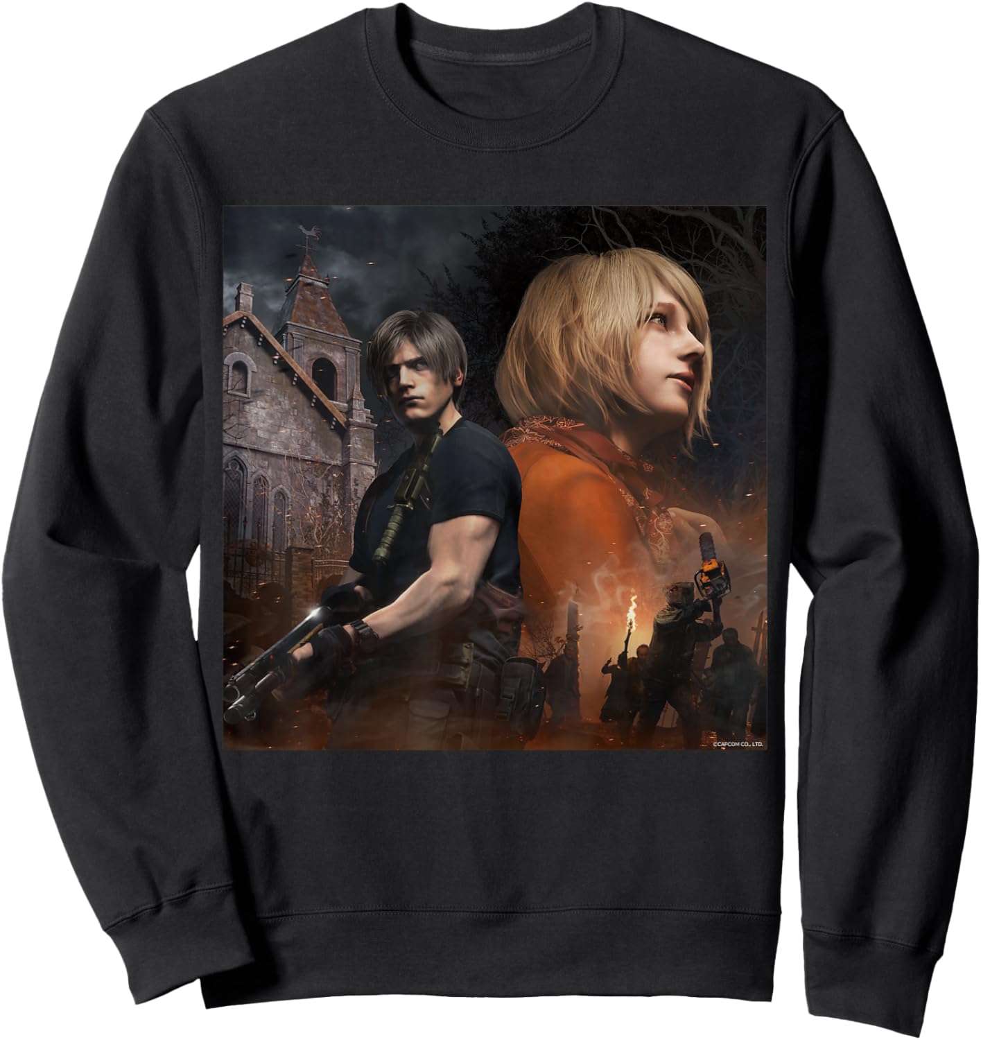 RESIDENT EVIL 4 Leon & Ashley Sweatshirt - Sweatshirt | Black