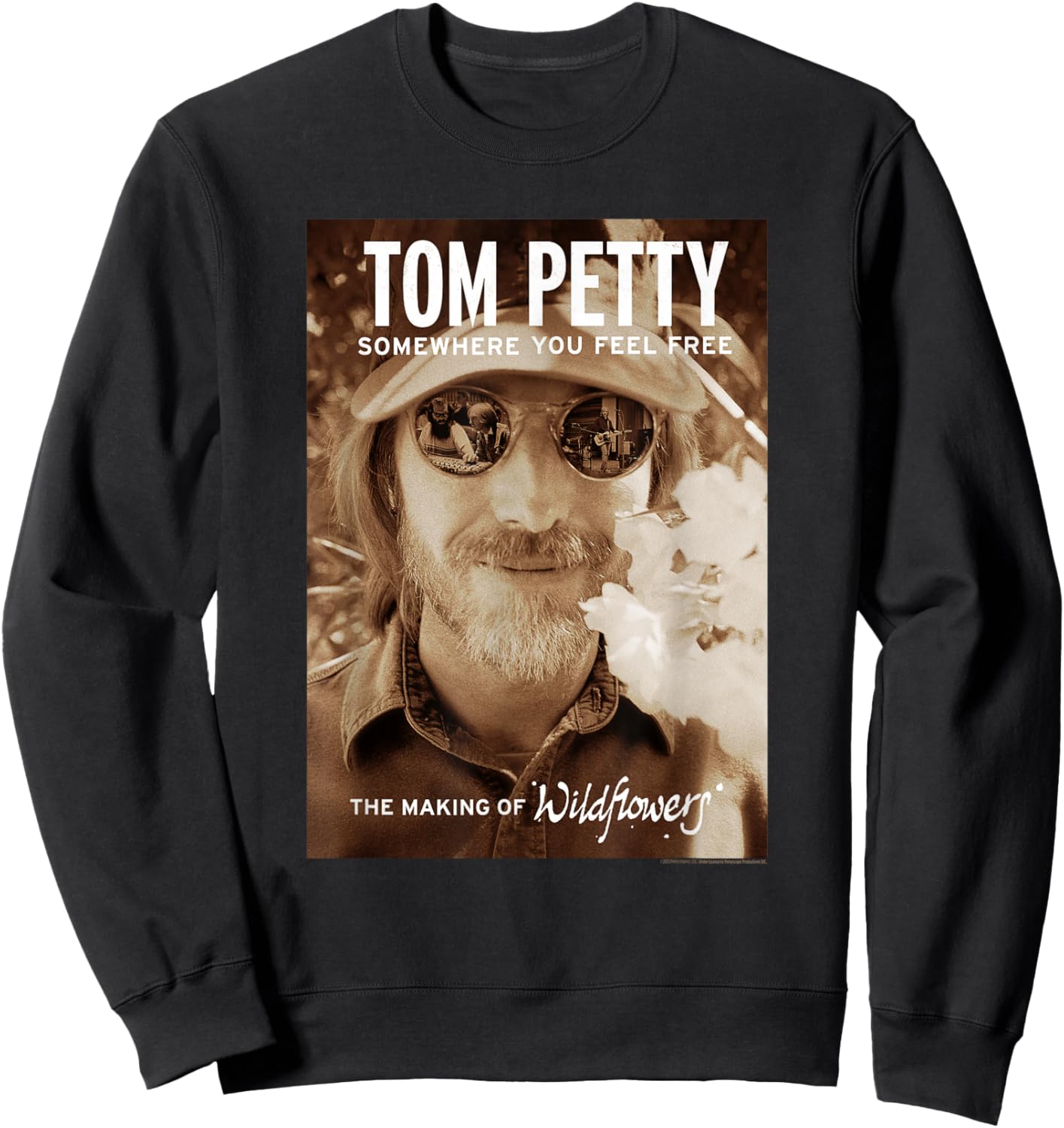 Tom Petty Somewhere You Feel Free The Making of Wildflowers Sweatshirt - Sweatshirt | Black