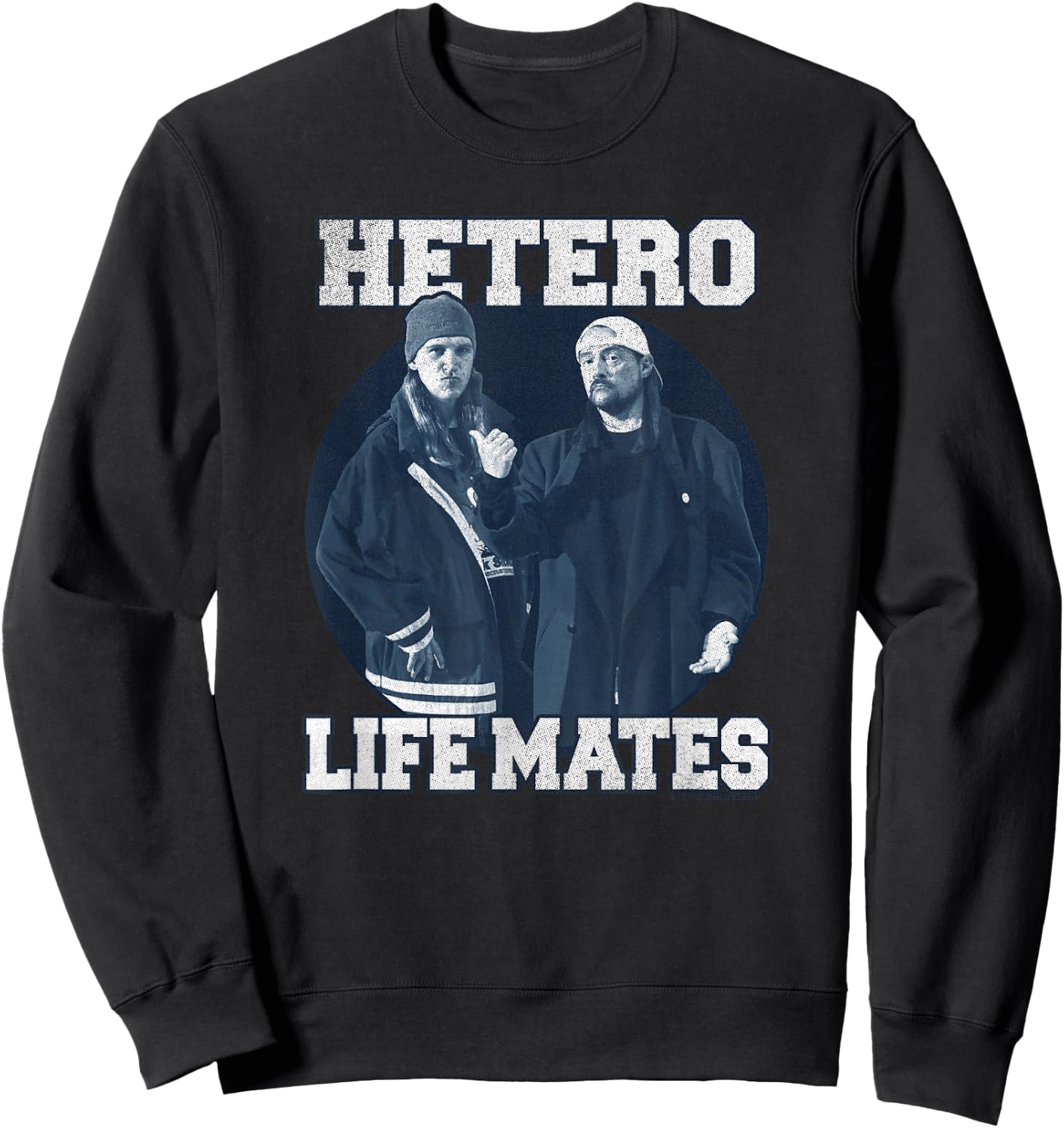 Clerks III Jay and Silent Bob Hetero Life-Mates Collegiate Sweatshirt - Sweatshirt | Black