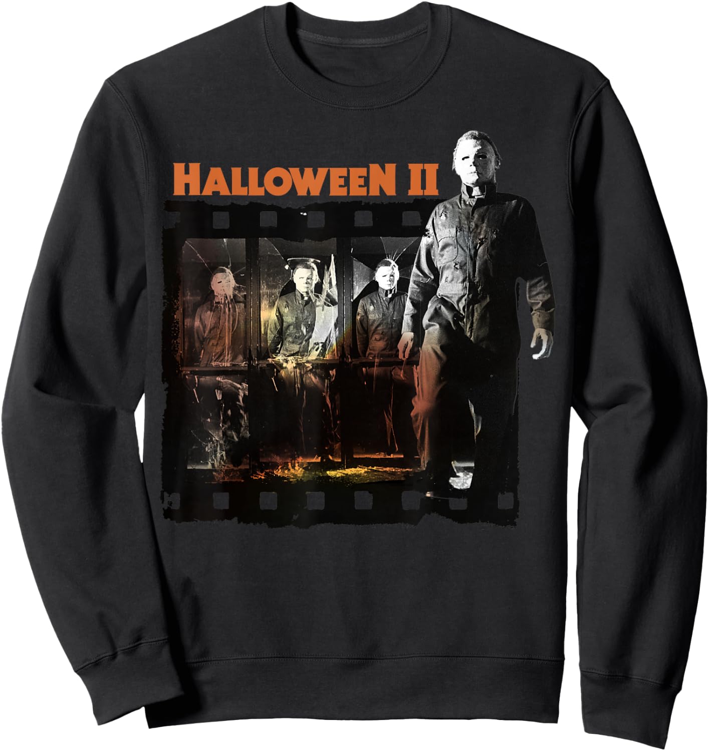 Halloween 2 Michael Myers Film Strip Poster Sweatshirt - Sweatshirt | Black